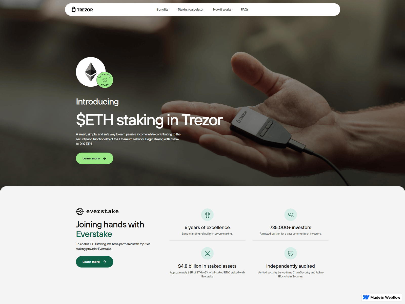 Screenshot of welcome-staking-home.webflow.io