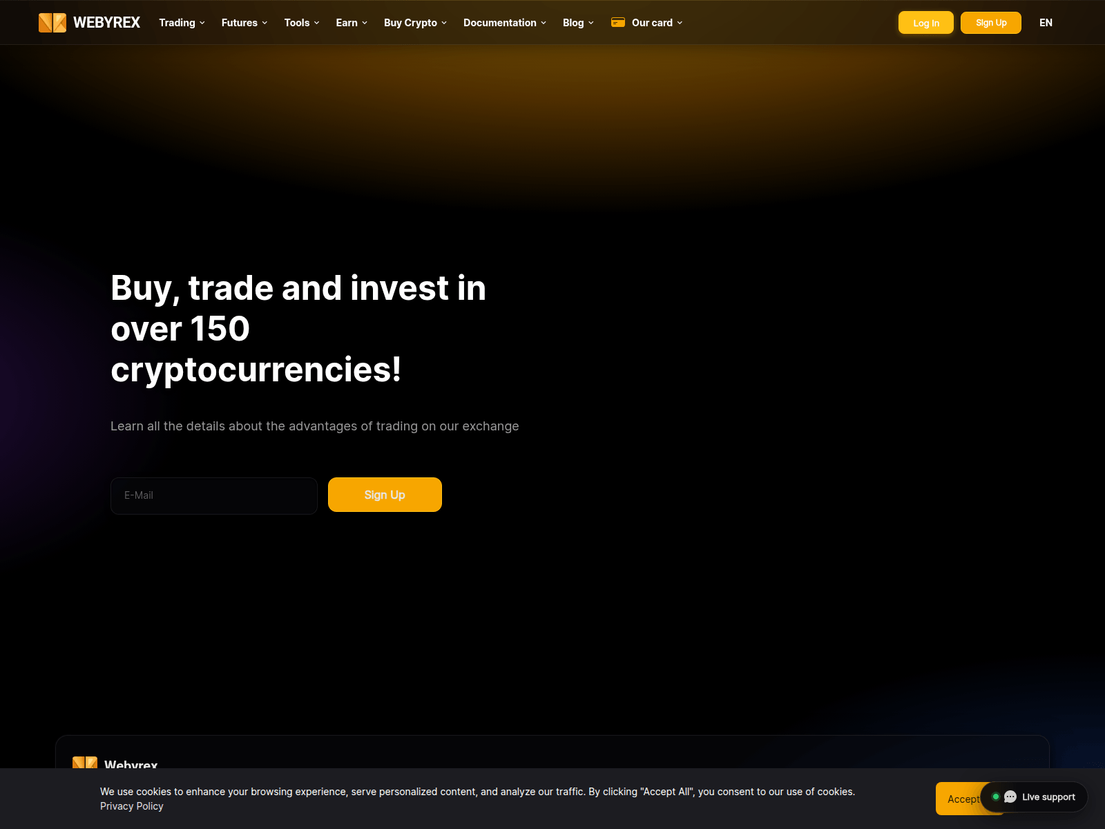 Forensic screenshot of webyrex.com