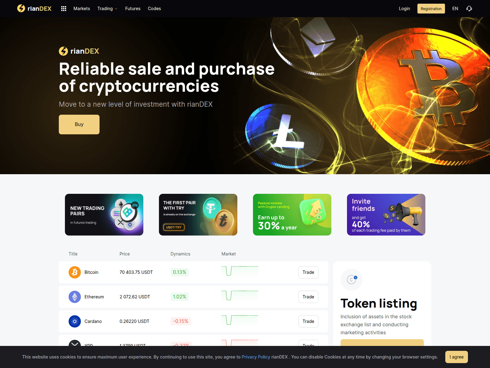 Screenshot of riandex.com