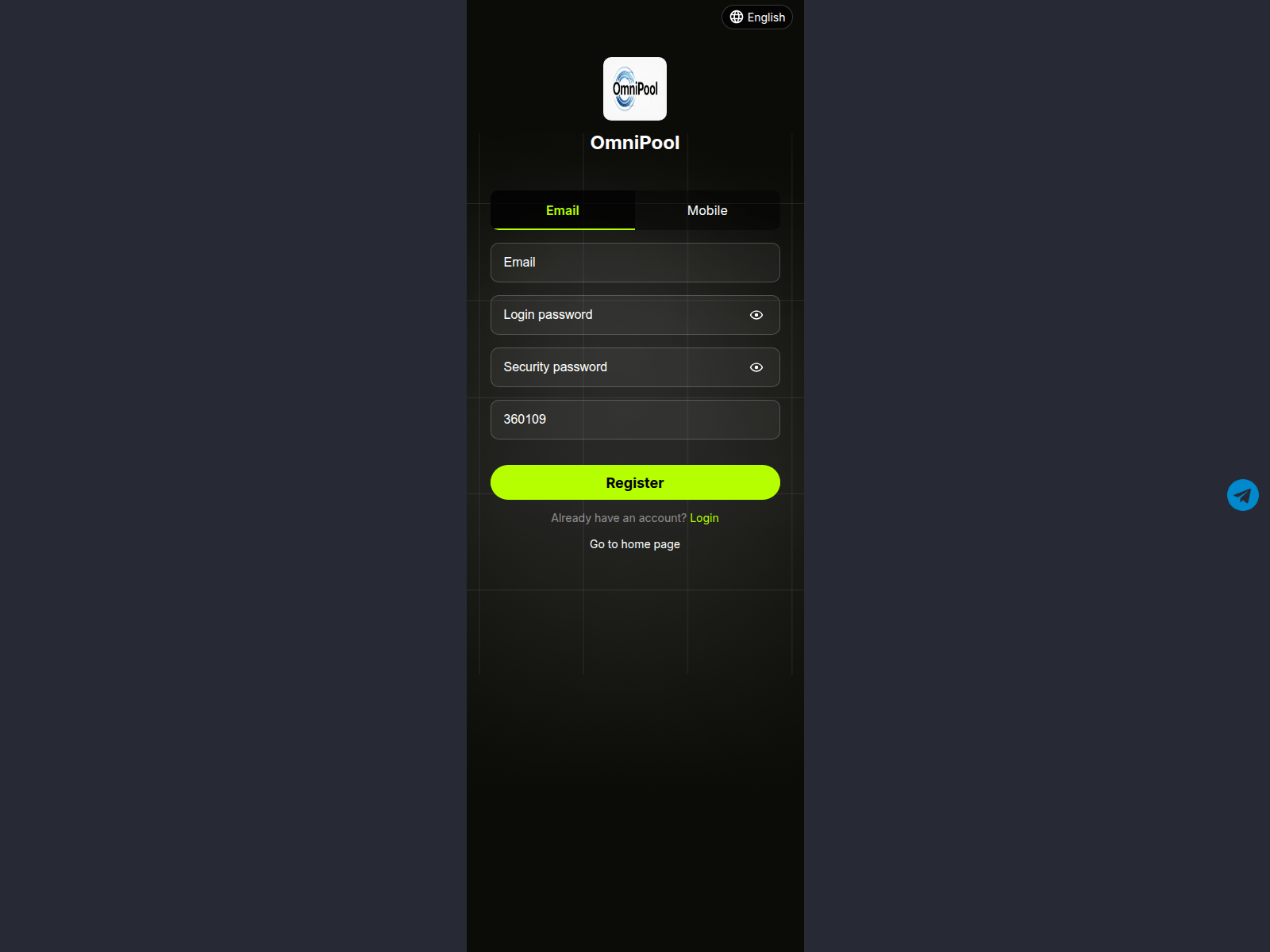 Screenshot of www.omnipool.top