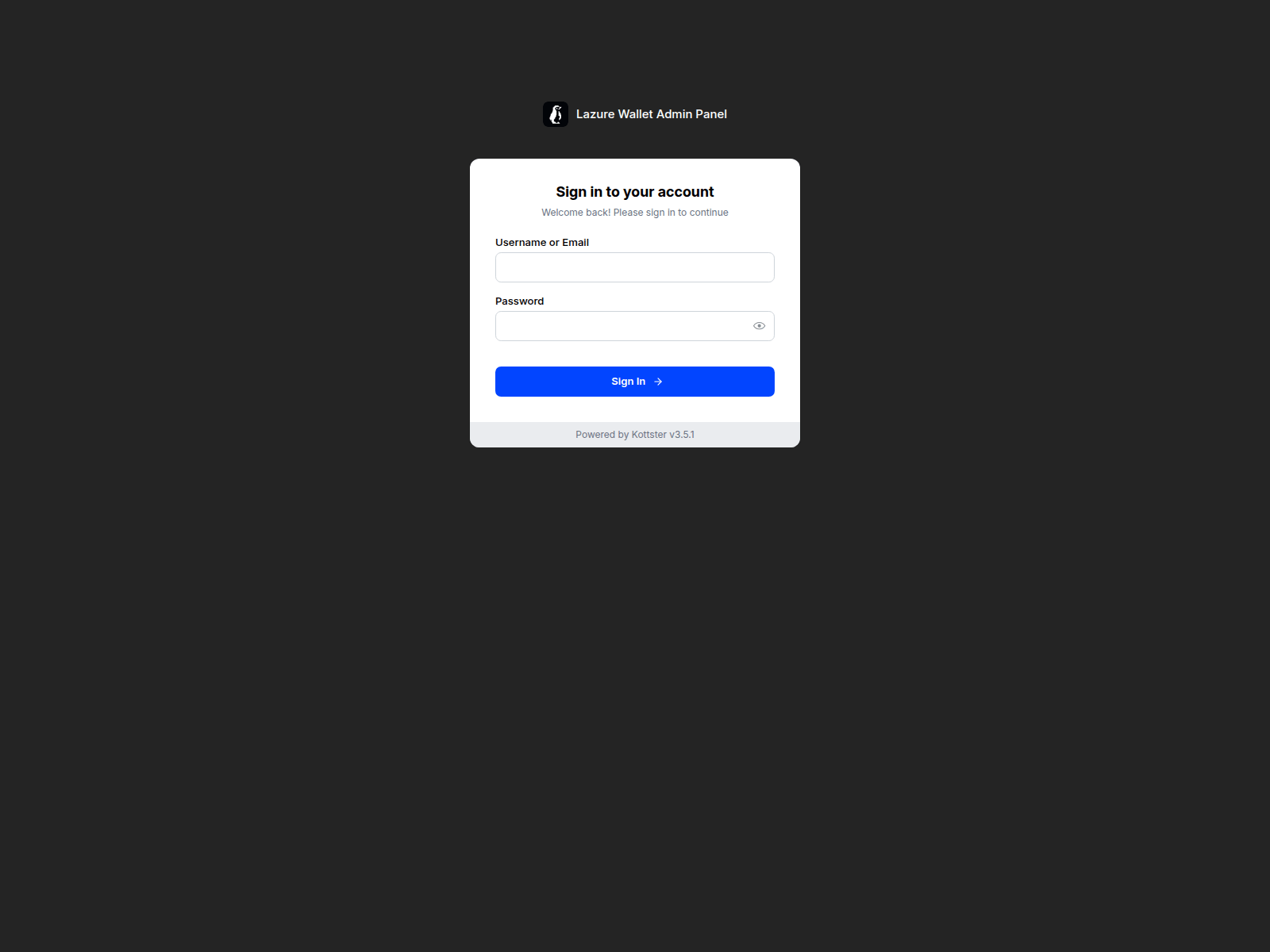 Screenshot of admin-panel.lazurewallet.com