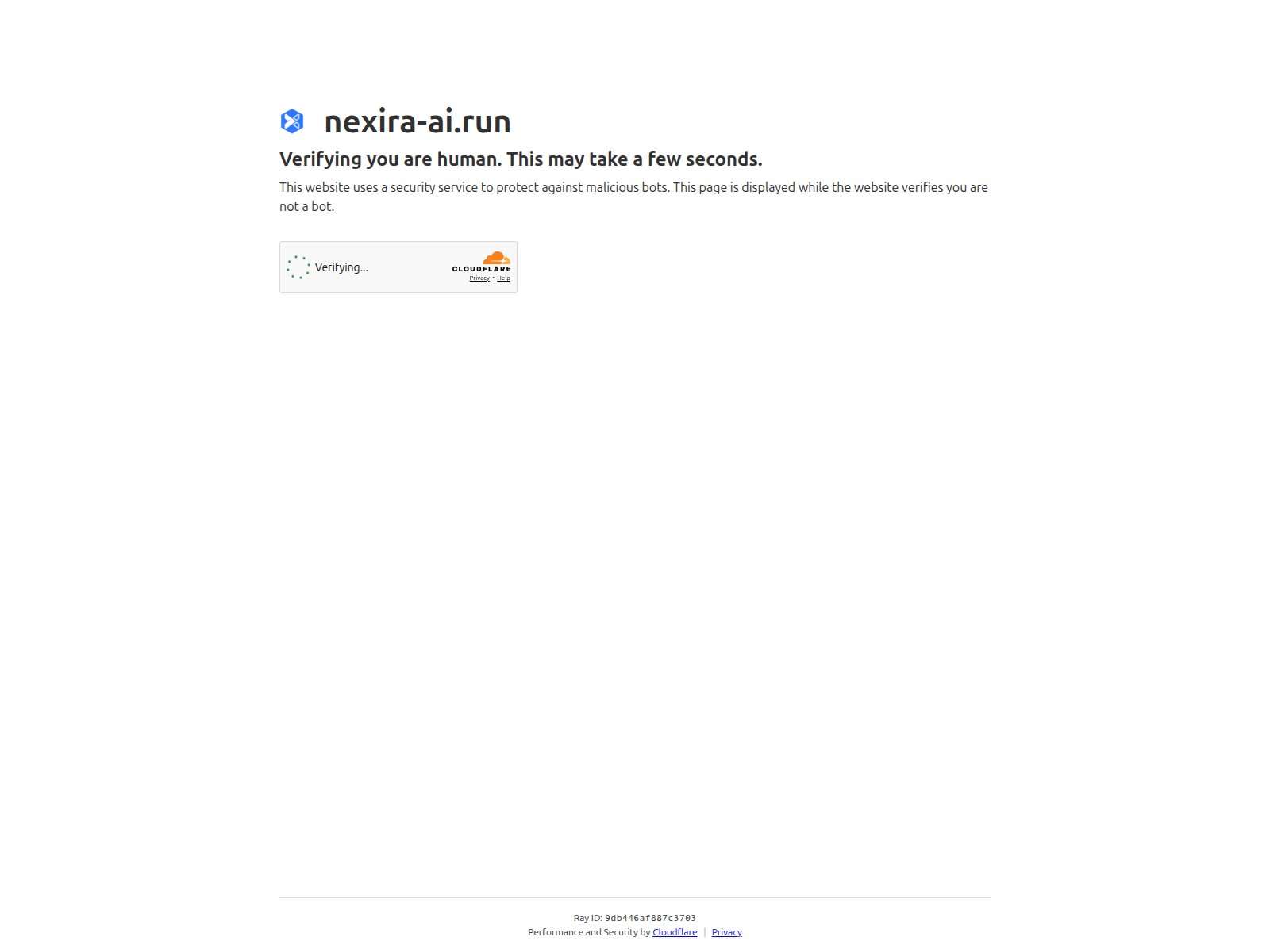 Forensic screenshot of nexira-ai.run