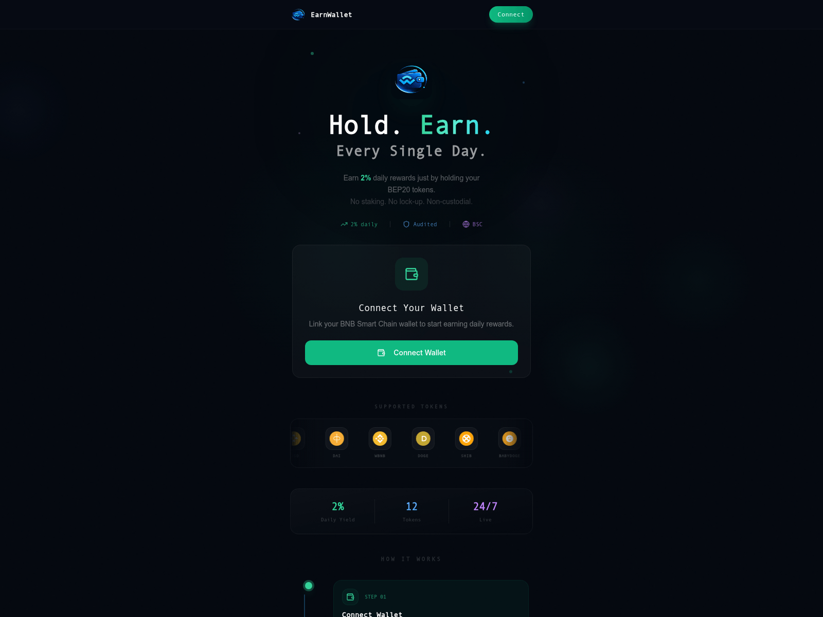 Forensic screenshot of www.earnwallet.app