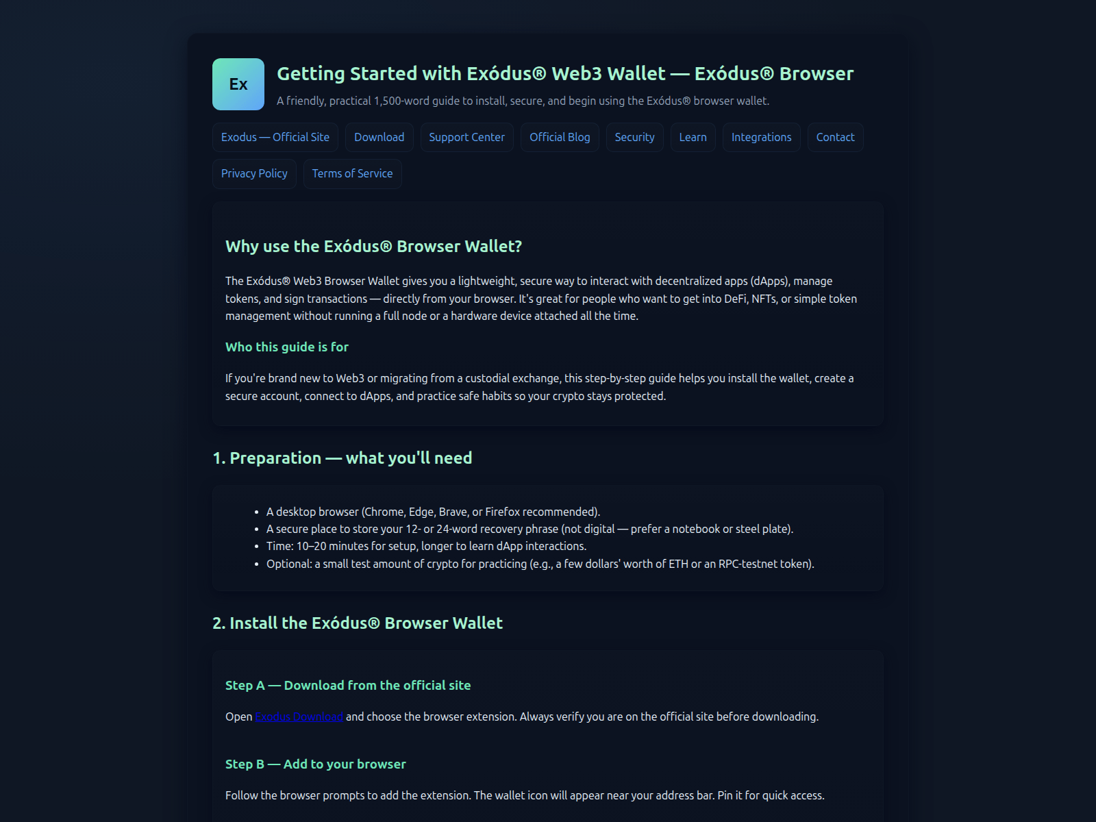 Screenshot of doc-exod-s.pages.dev