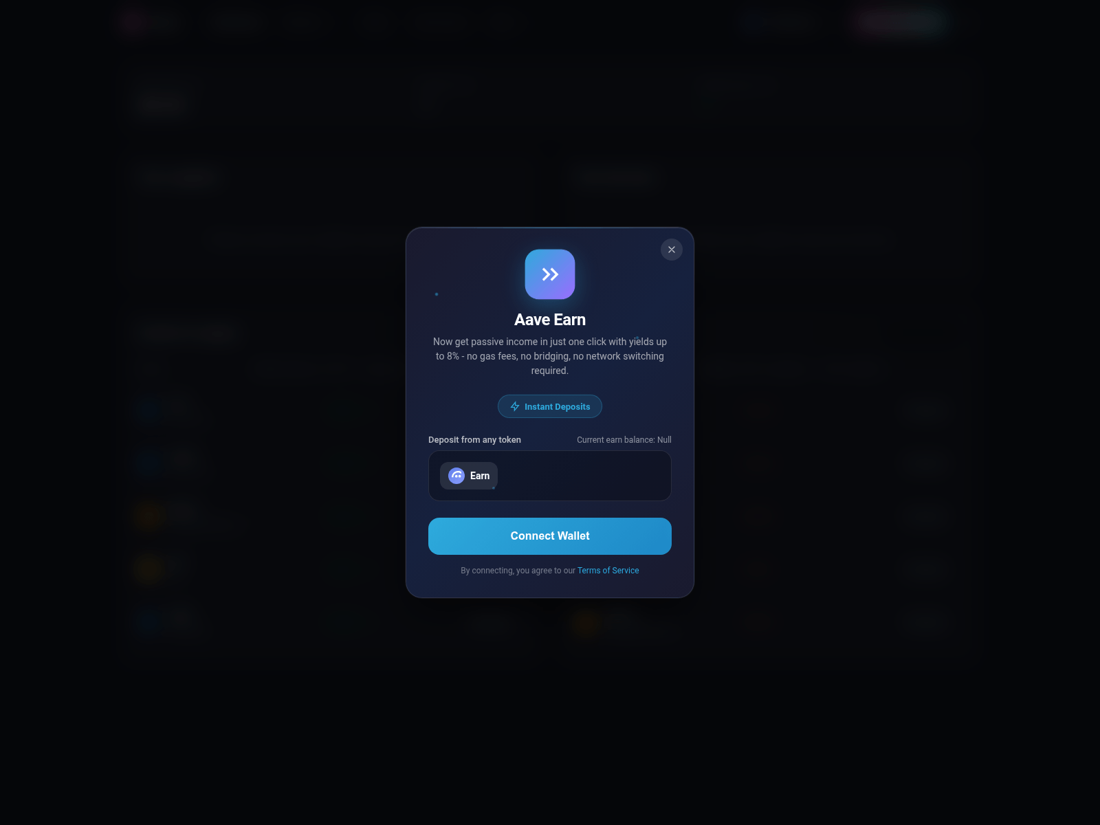 Screenshot of aave-earn.layeroffer.online