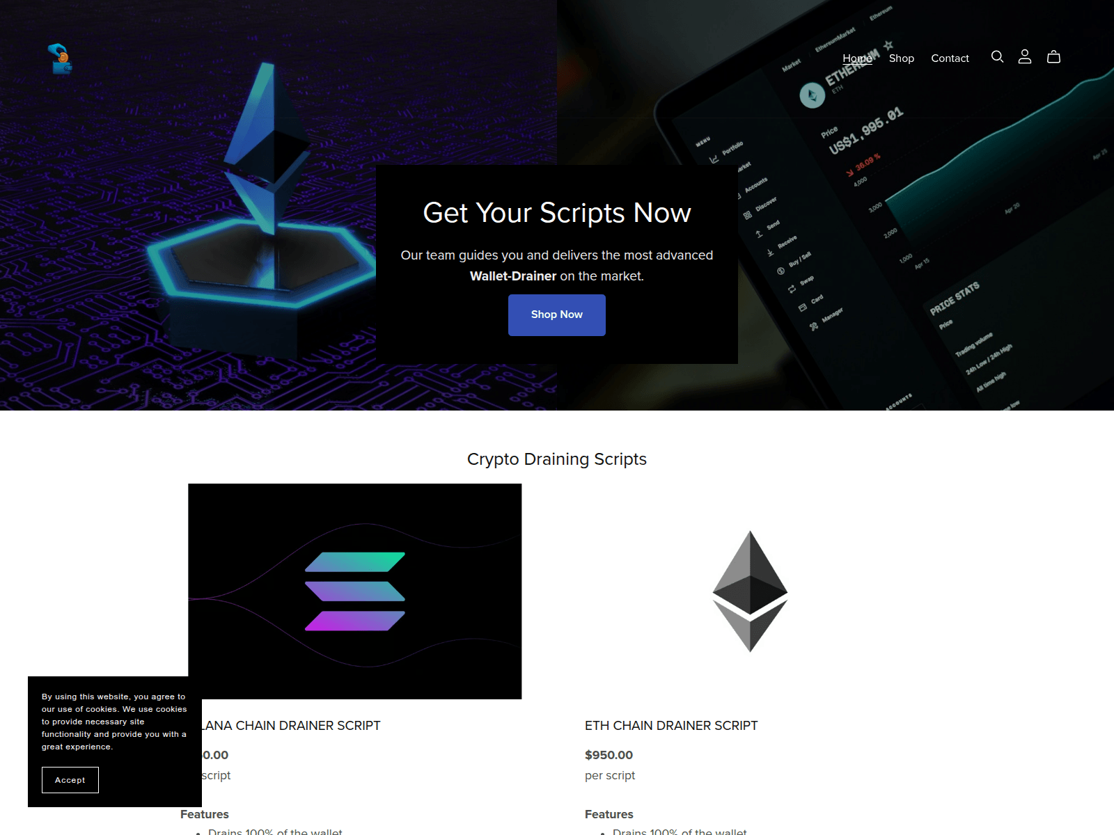 Screenshot of walletdrainer.online