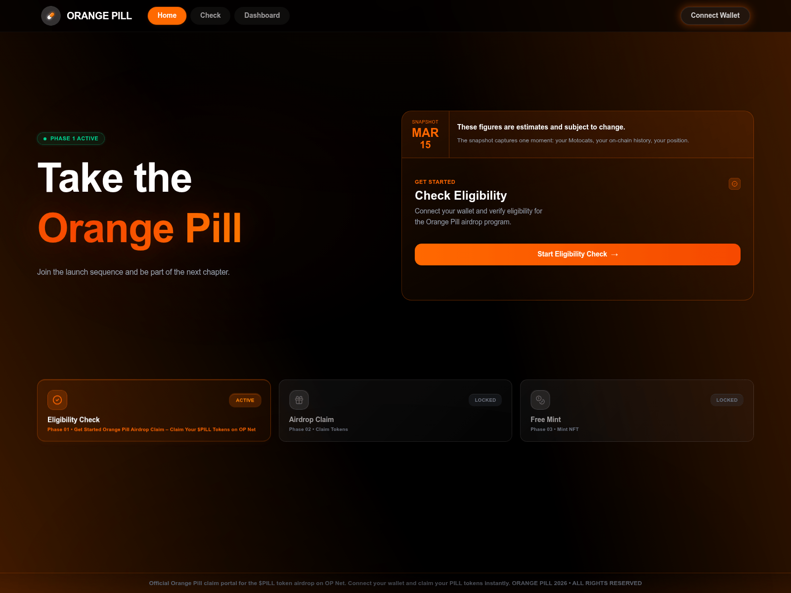 Screenshot of orangepill.run