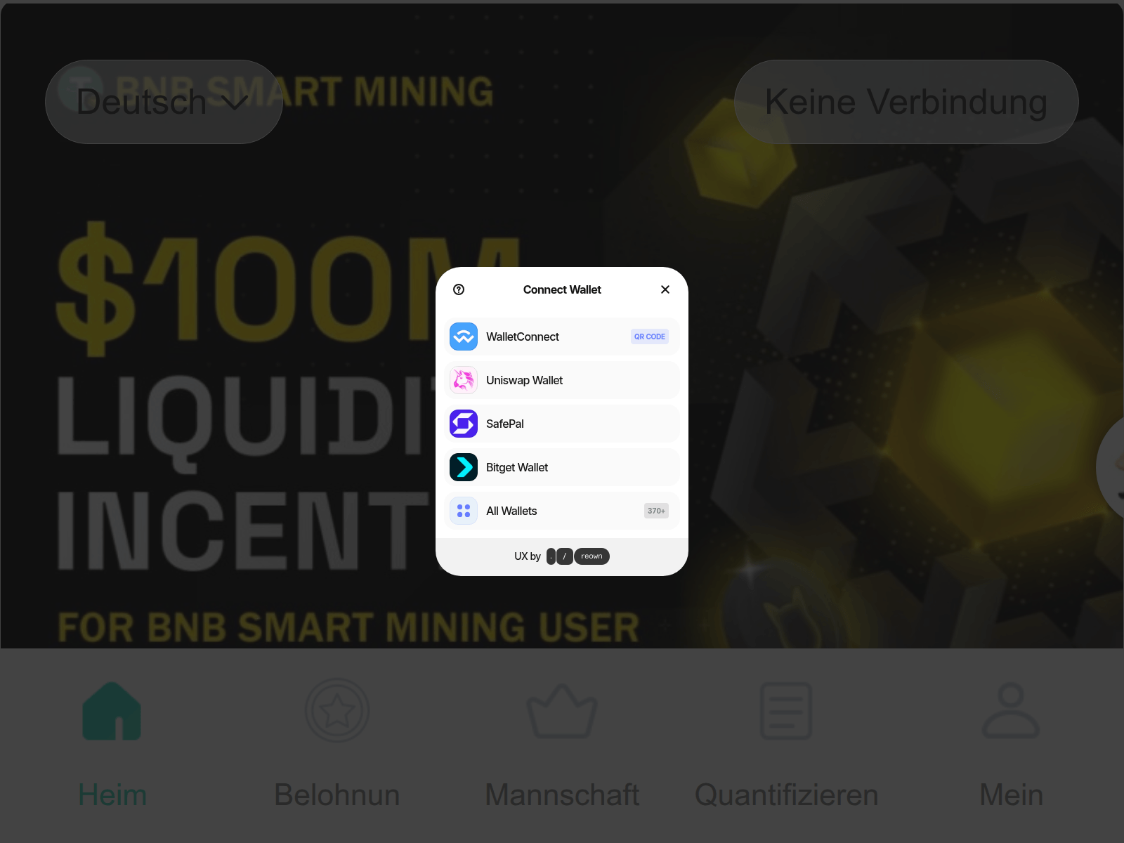 Screenshot of uniswapmining.com