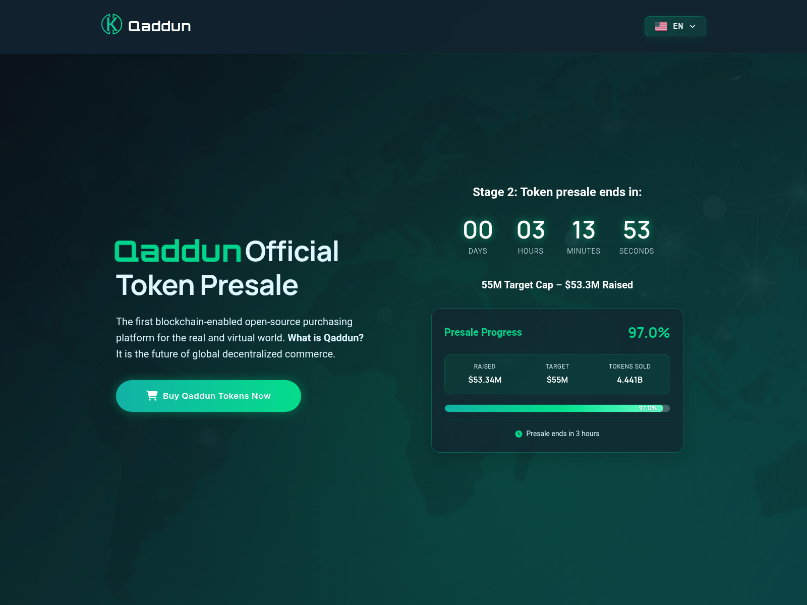 Forensic screenshot of qaddun.net