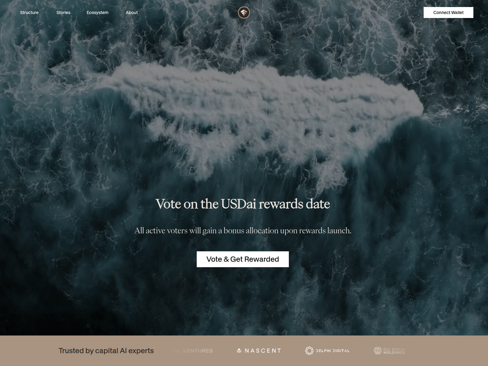Screenshot of vote-usdai.xyz