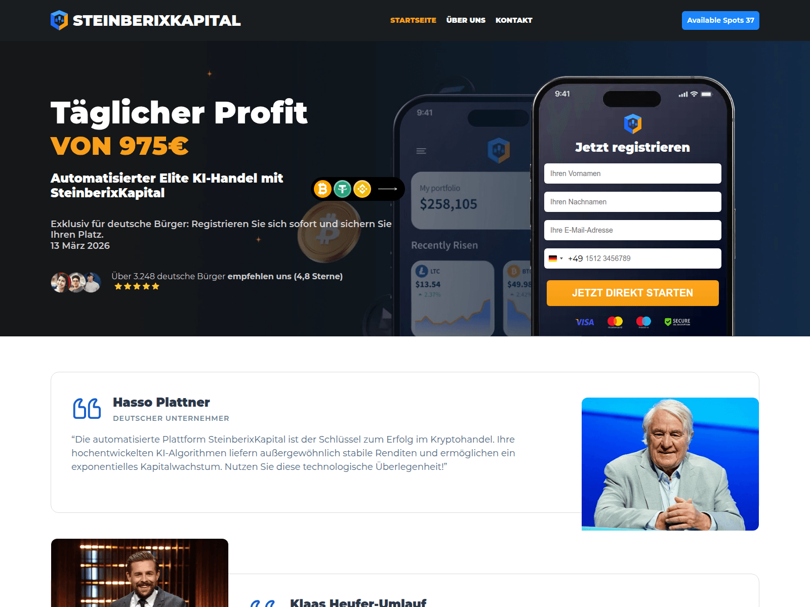 Forensic screenshot of steinberixkapital-de.com