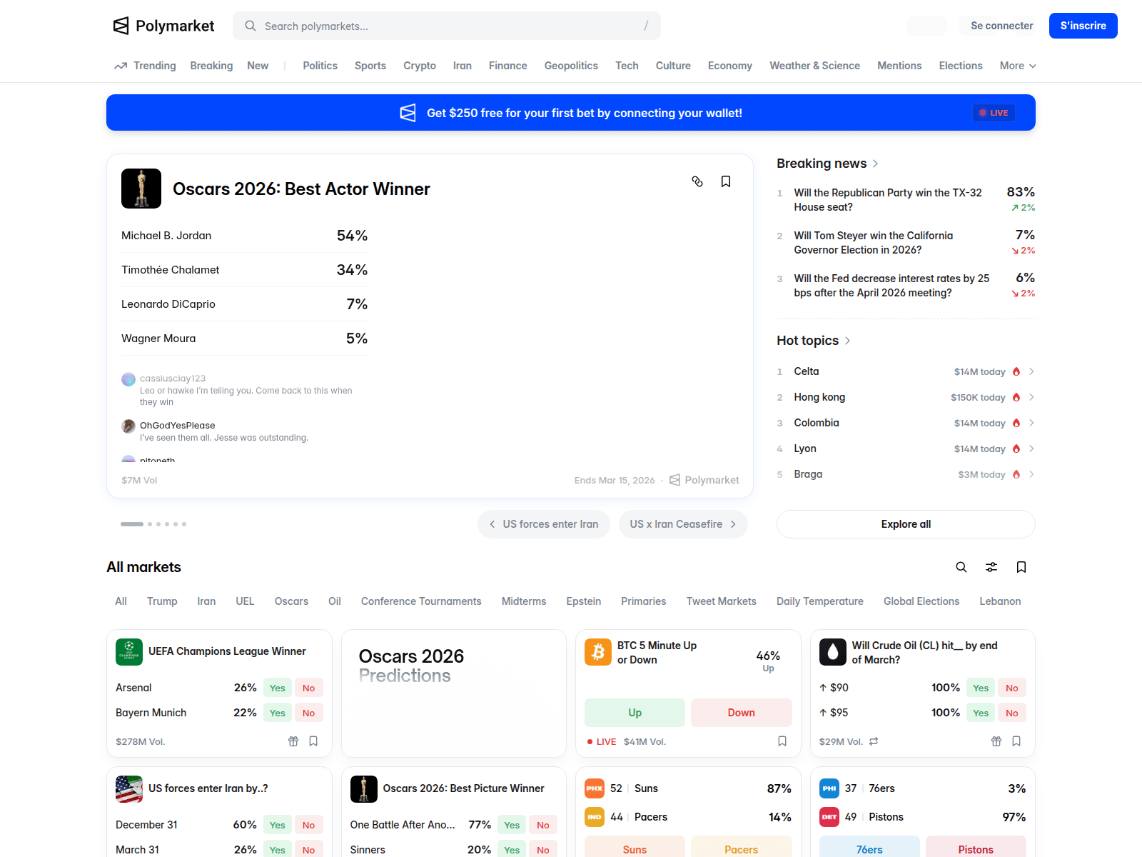 Screenshot of polymarket.pureconnect.pro
