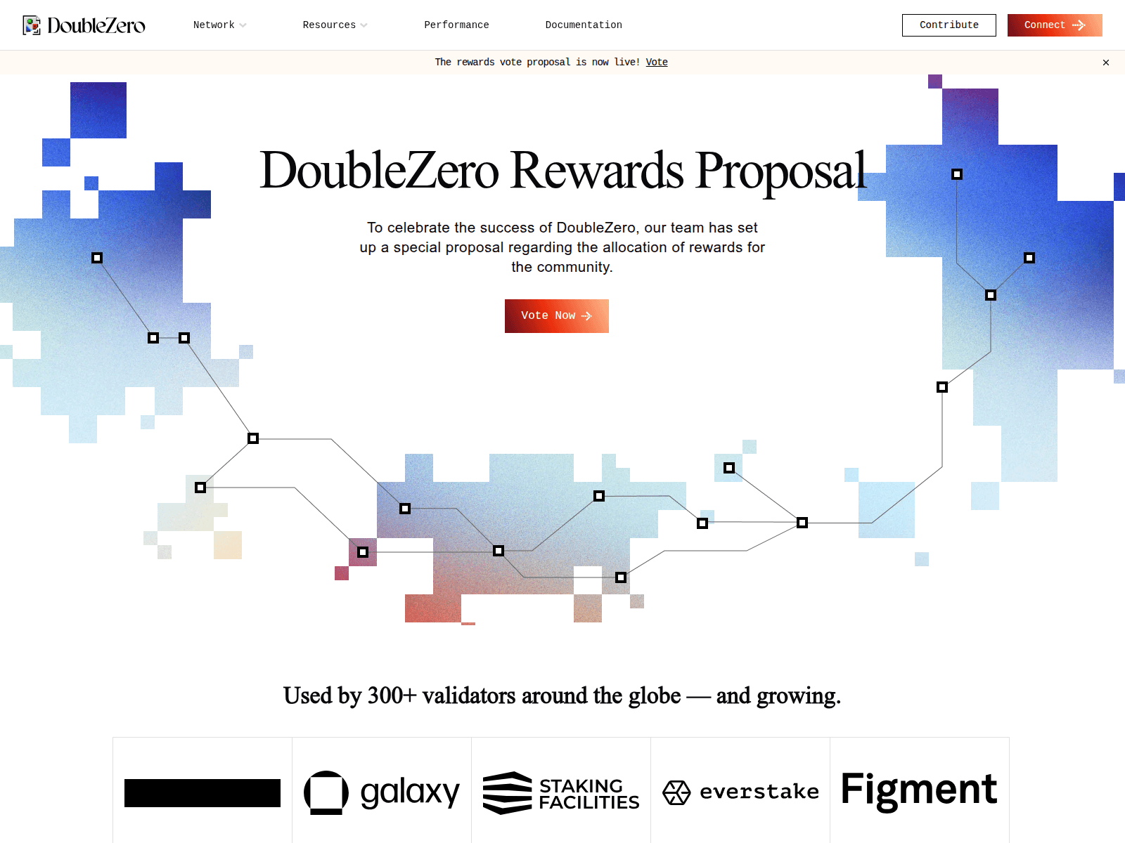 Screenshot of vote-doublezero.xyz