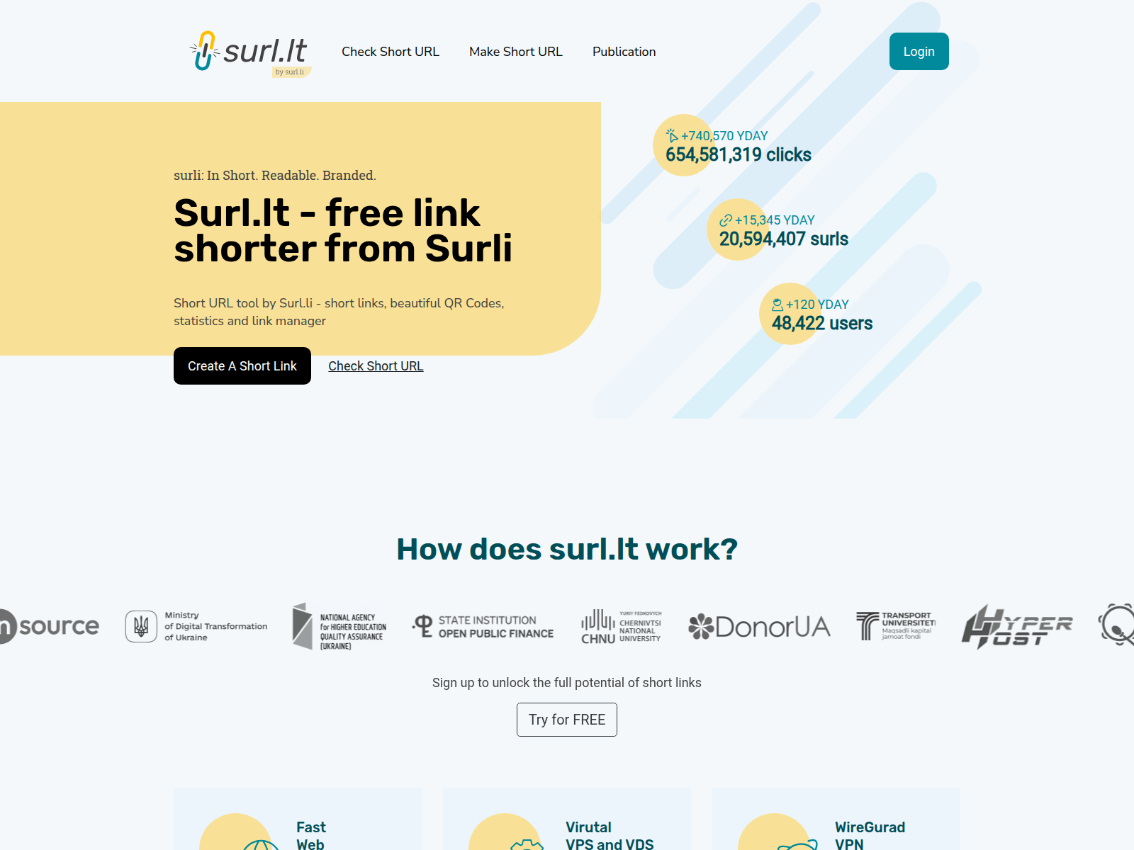 Screenshot of surl.lt