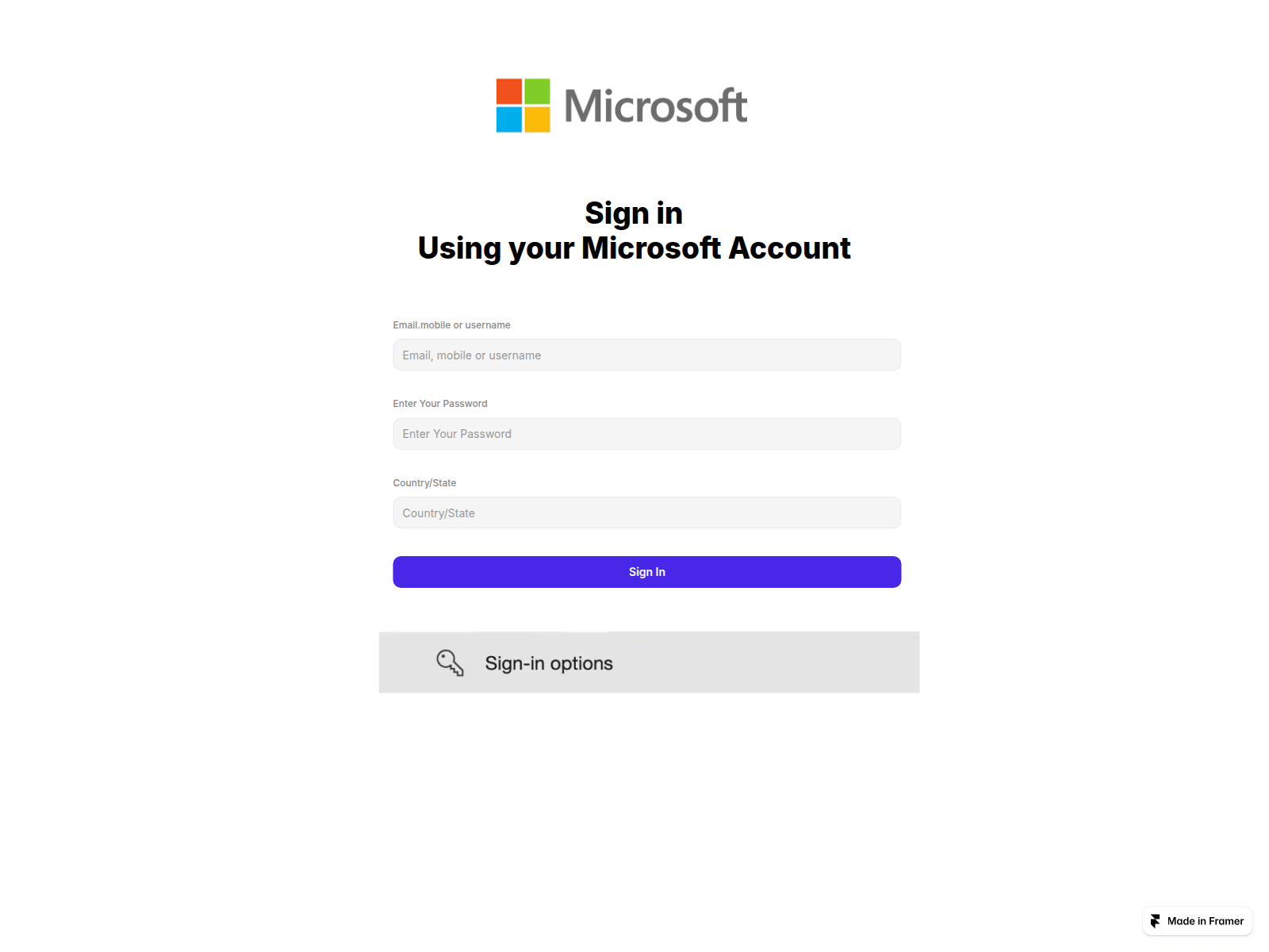Forensic screenshot of glad-circle-676416.framer.app