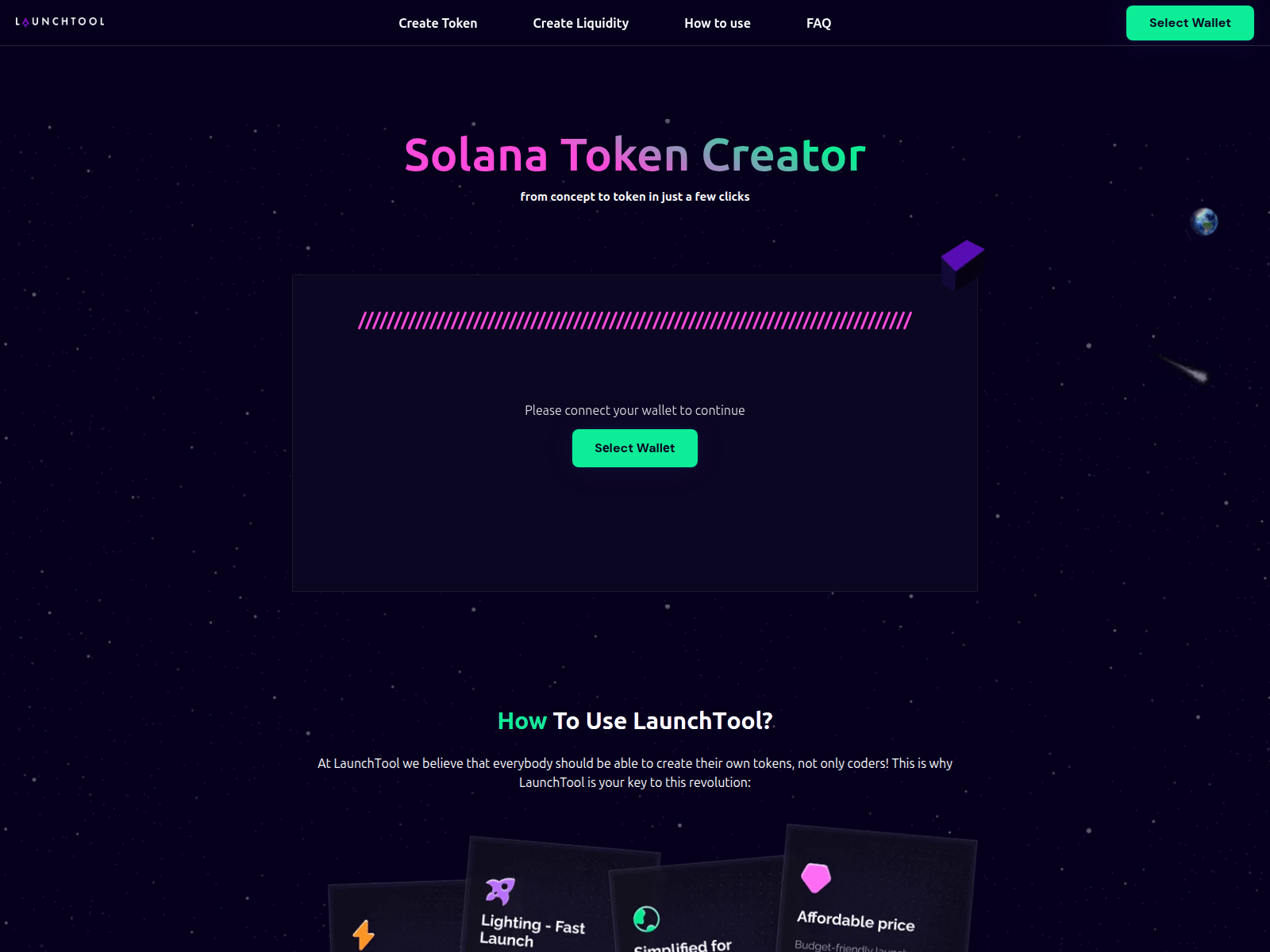 Screenshot of launchtool.pw