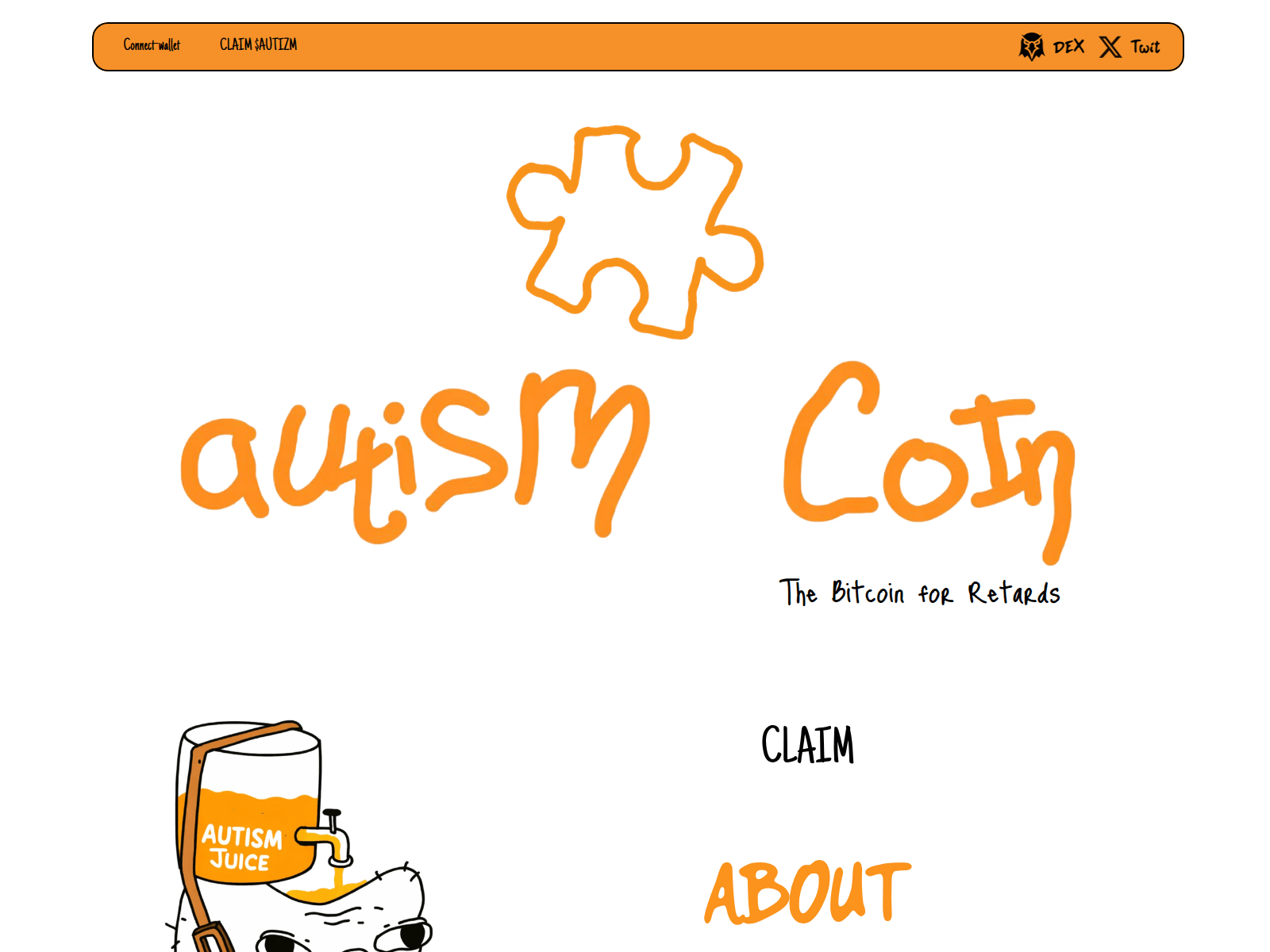 Screenshot of autismcoin.club
