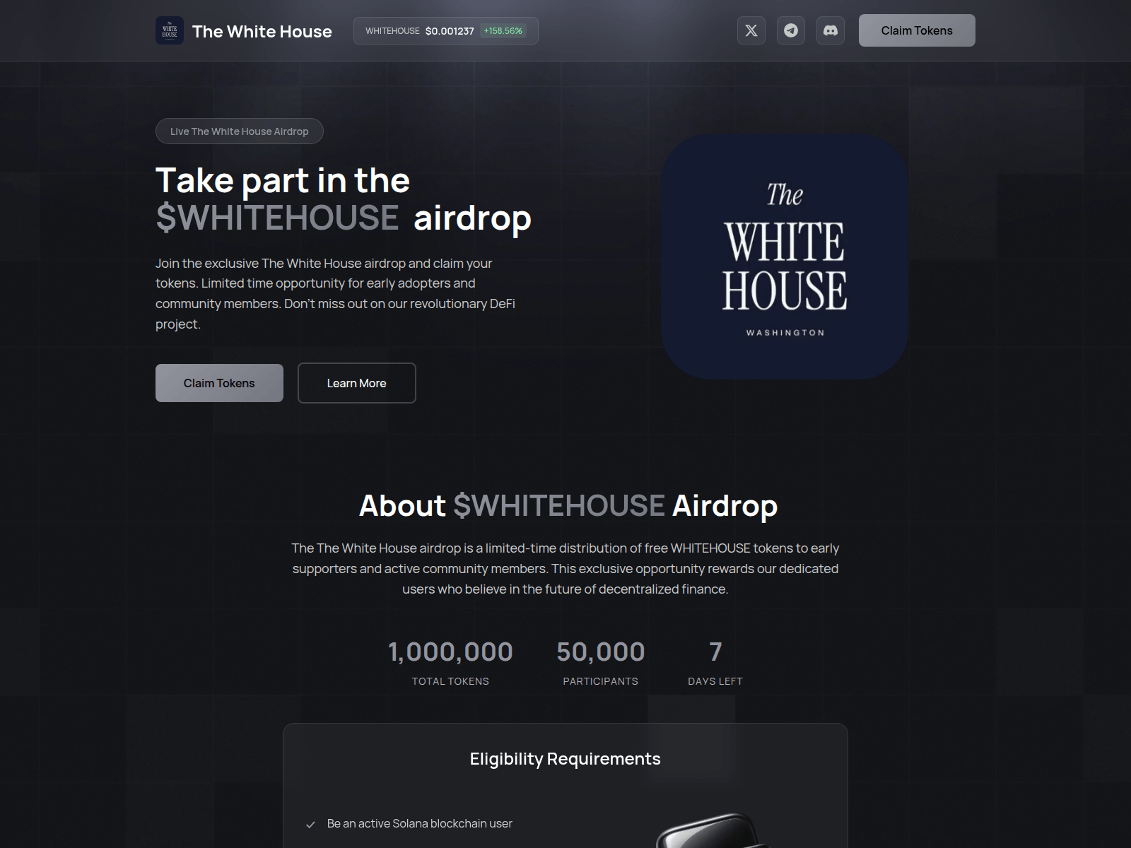 Screenshot of whousecoin.lat
