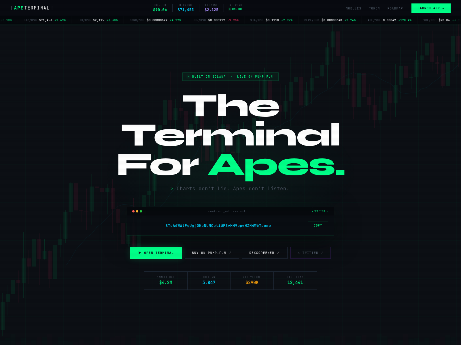 Forensic screenshot of ape.solhost.xyz