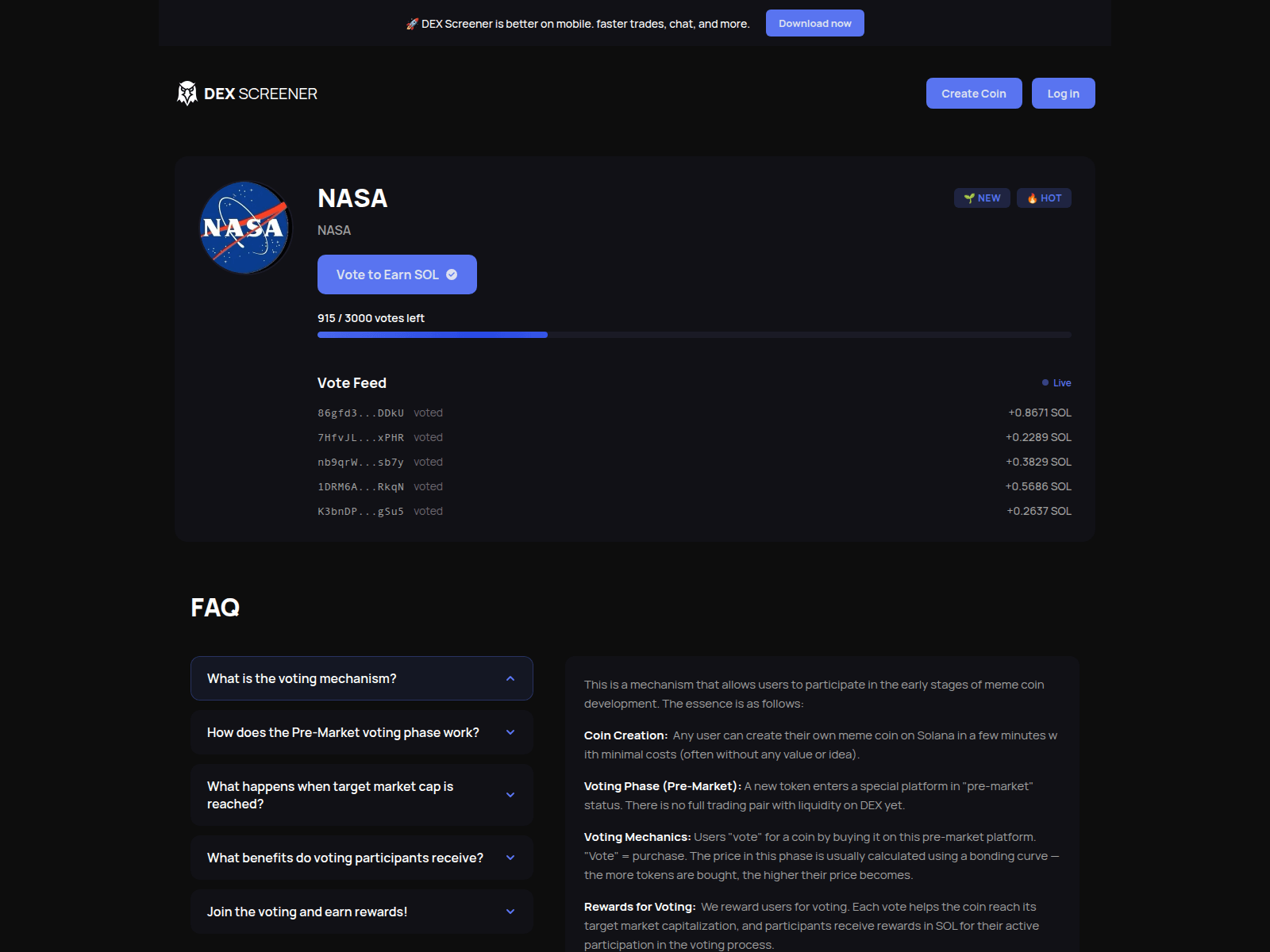 Screenshot of nasacoin.lat