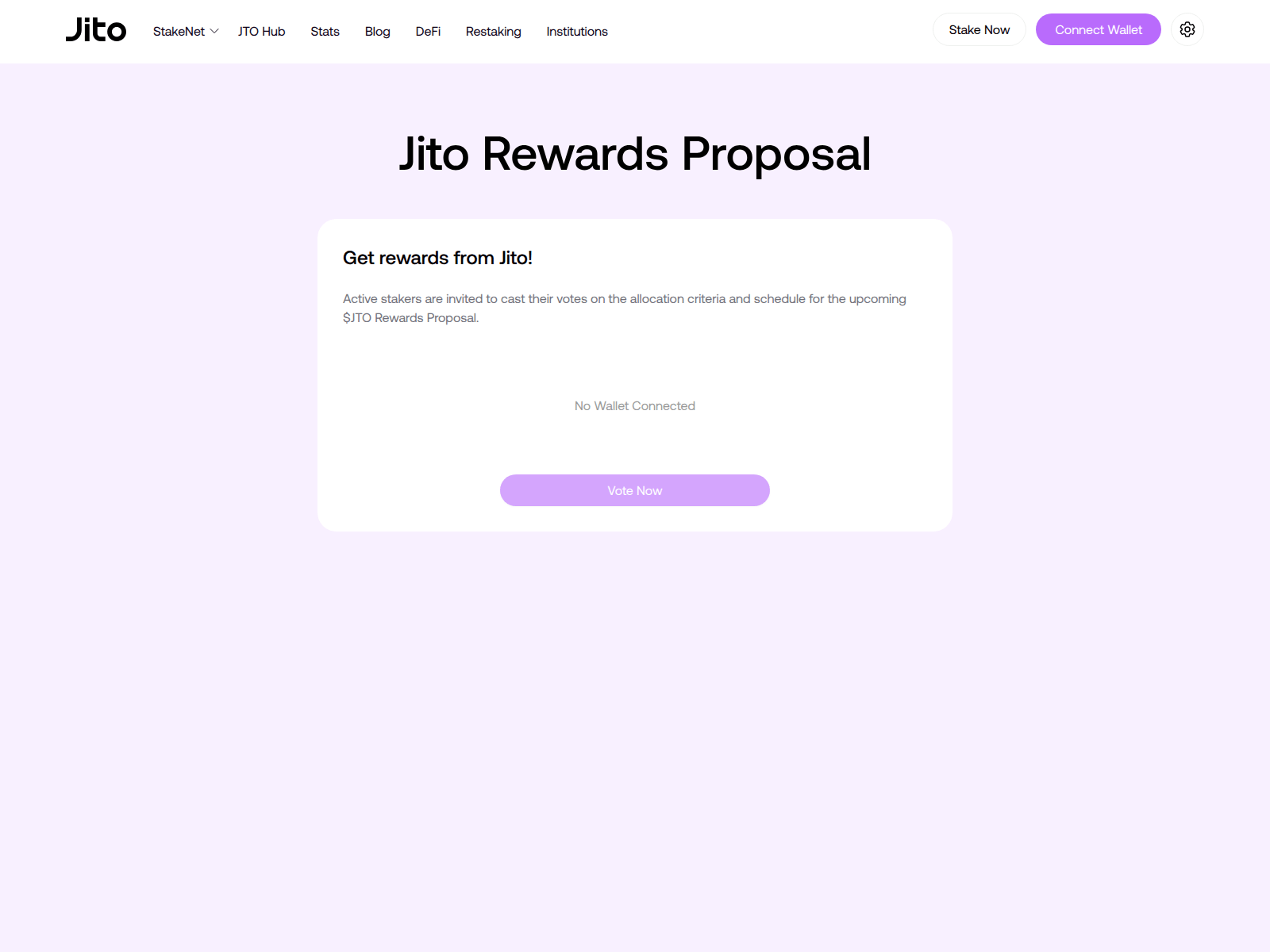 Forensic screenshot of vote-jito.network