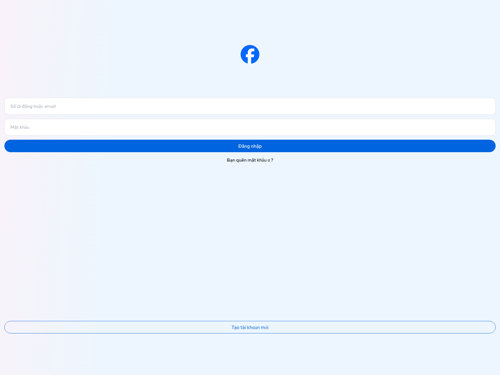 Screenshot of faccebook.com.vn