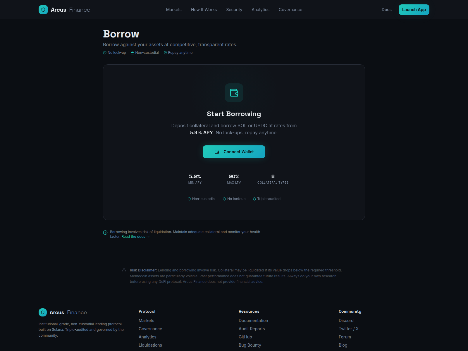 Screenshot of arcusfinance.net