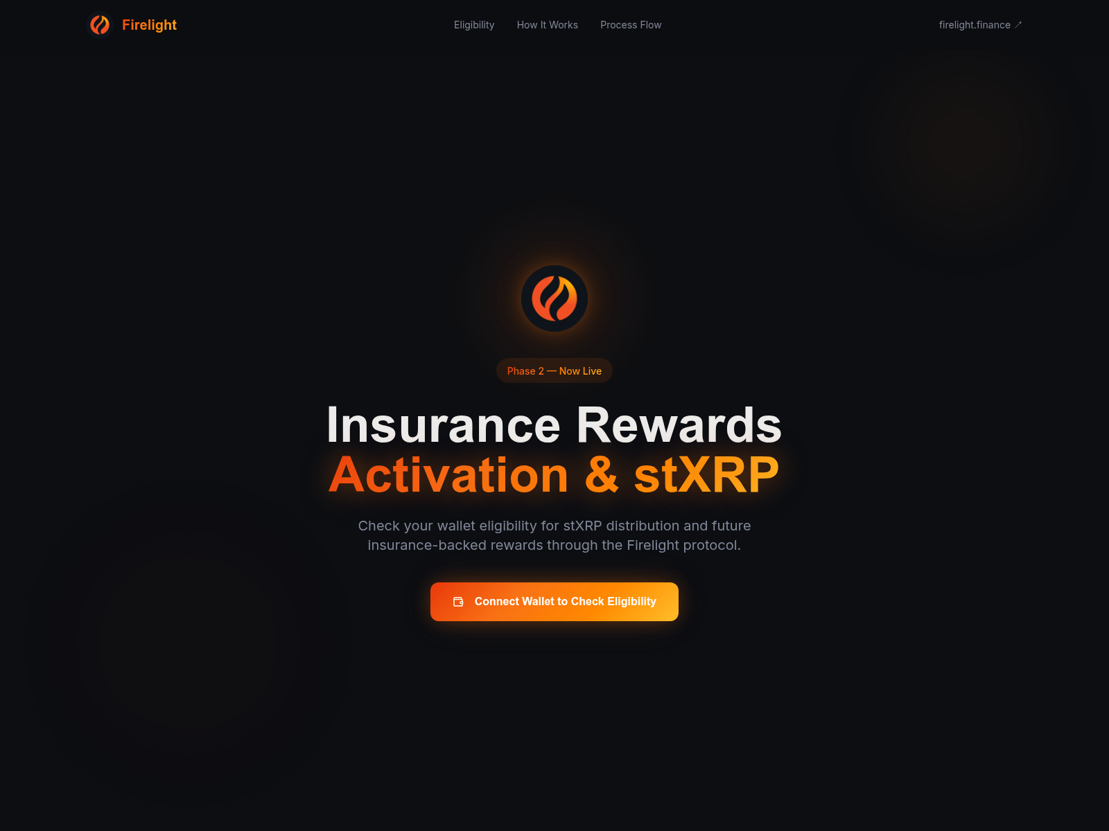 Screenshot of firelighteligiblity.com