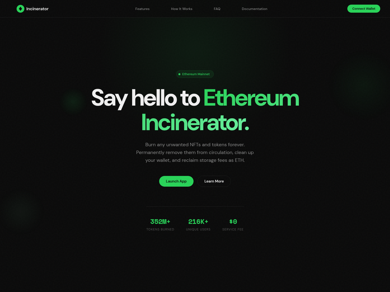 Screenshot of incineratoreth.com