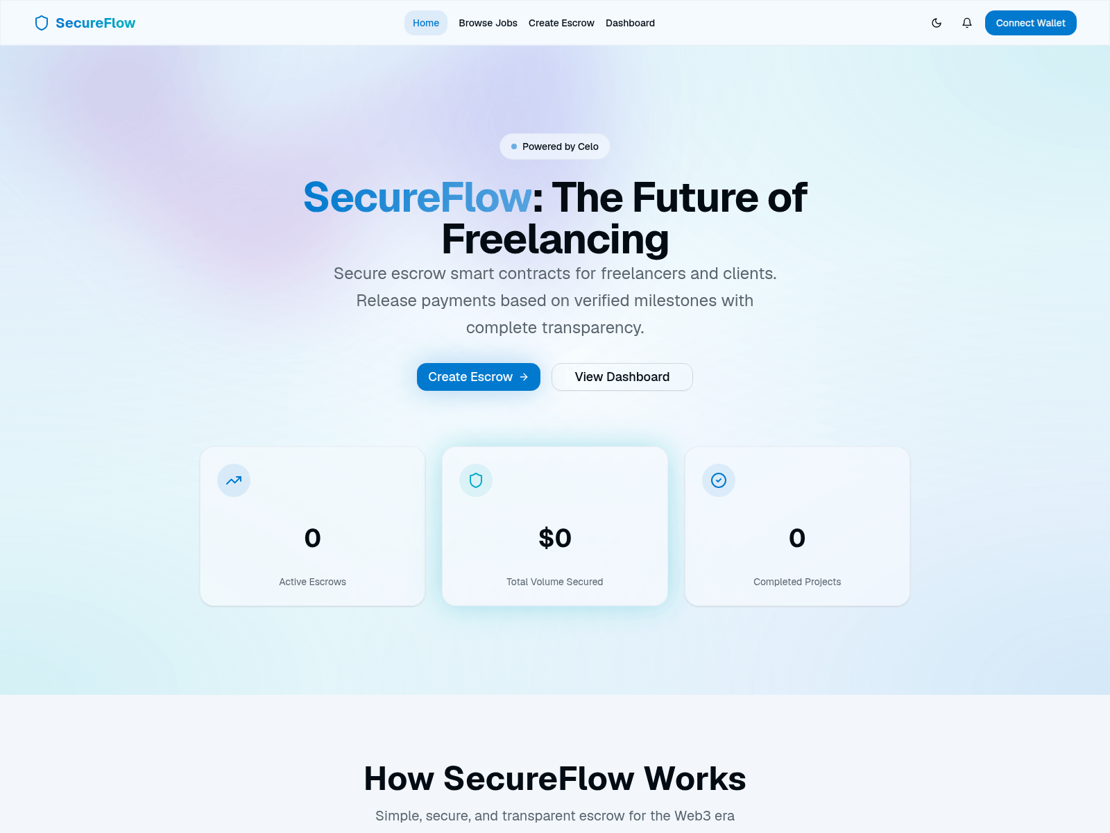 Screenshot of secureflow-celo.vercel.app