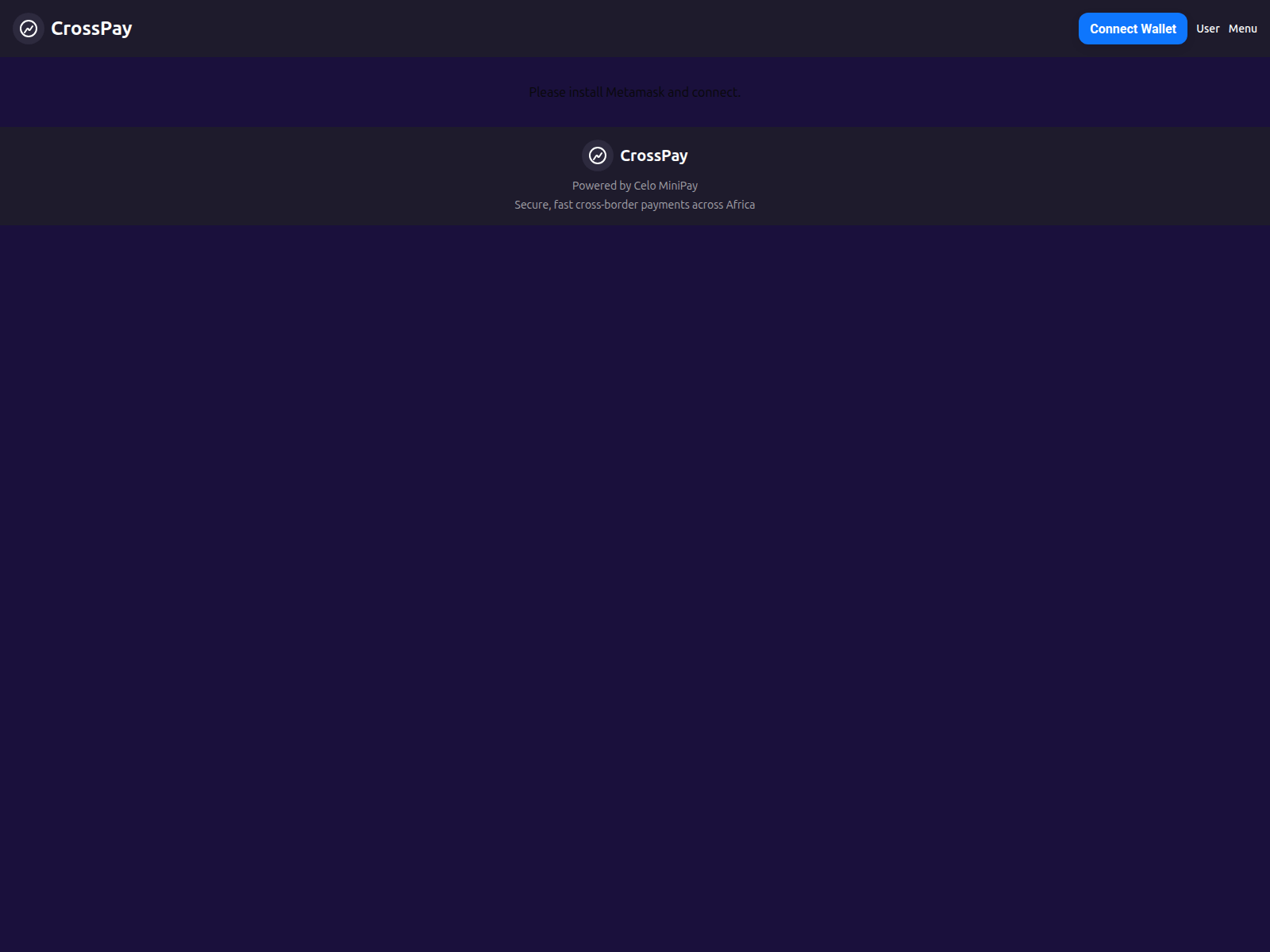 Screenshot of cross-pay.vercel.app