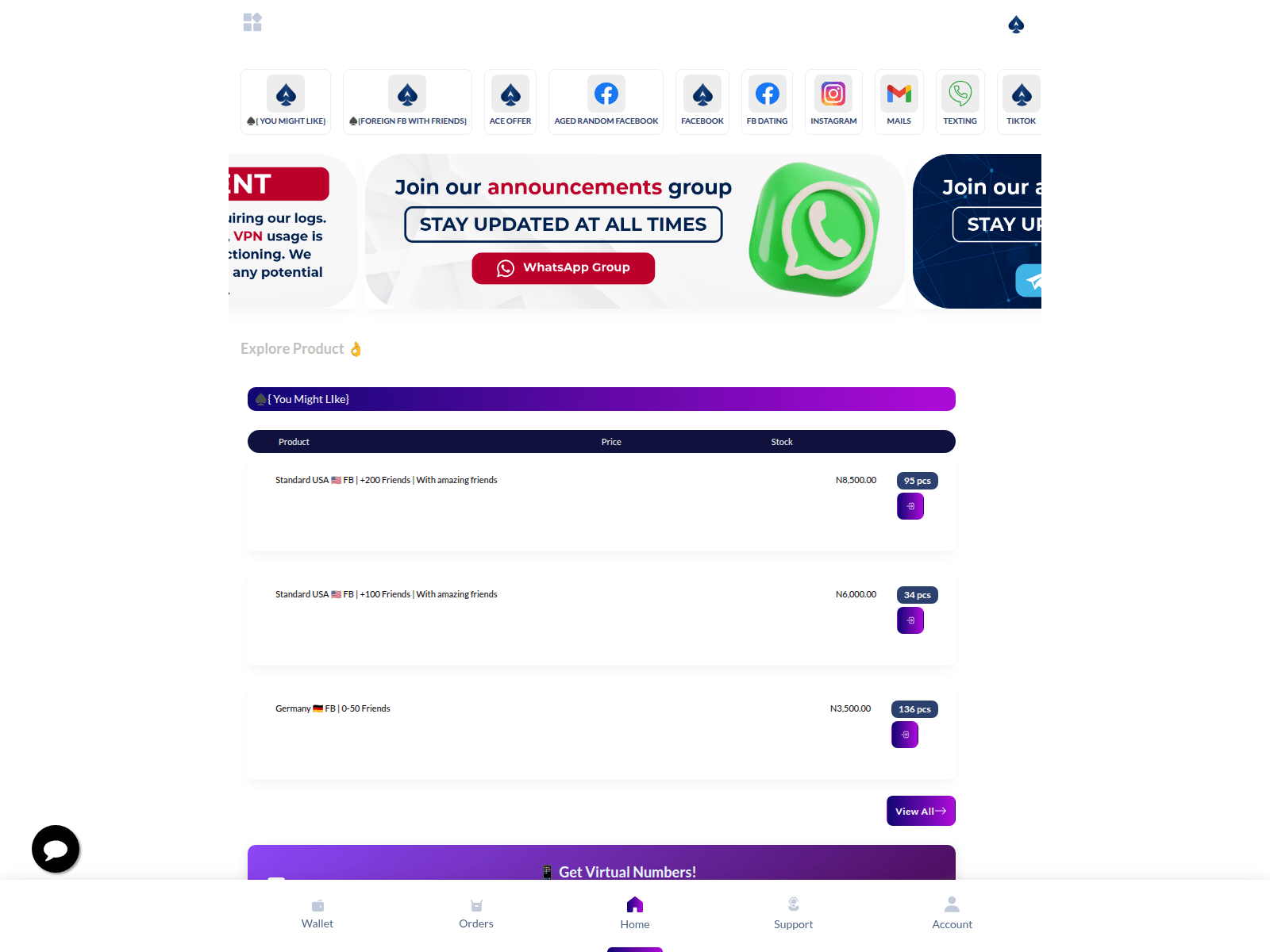Forensic screenshot of acelogstores.com