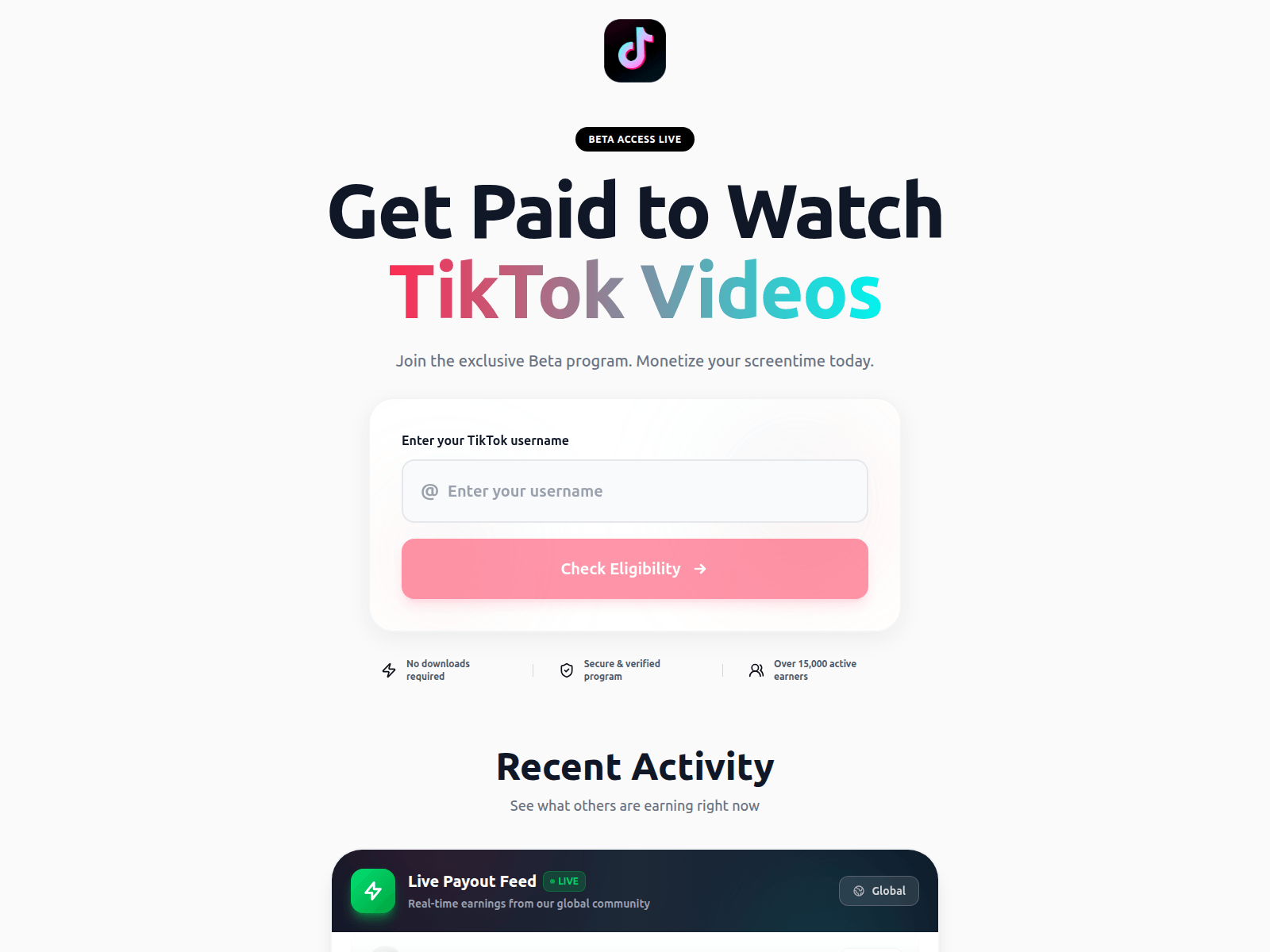 Screenshot of tikvalidate.com