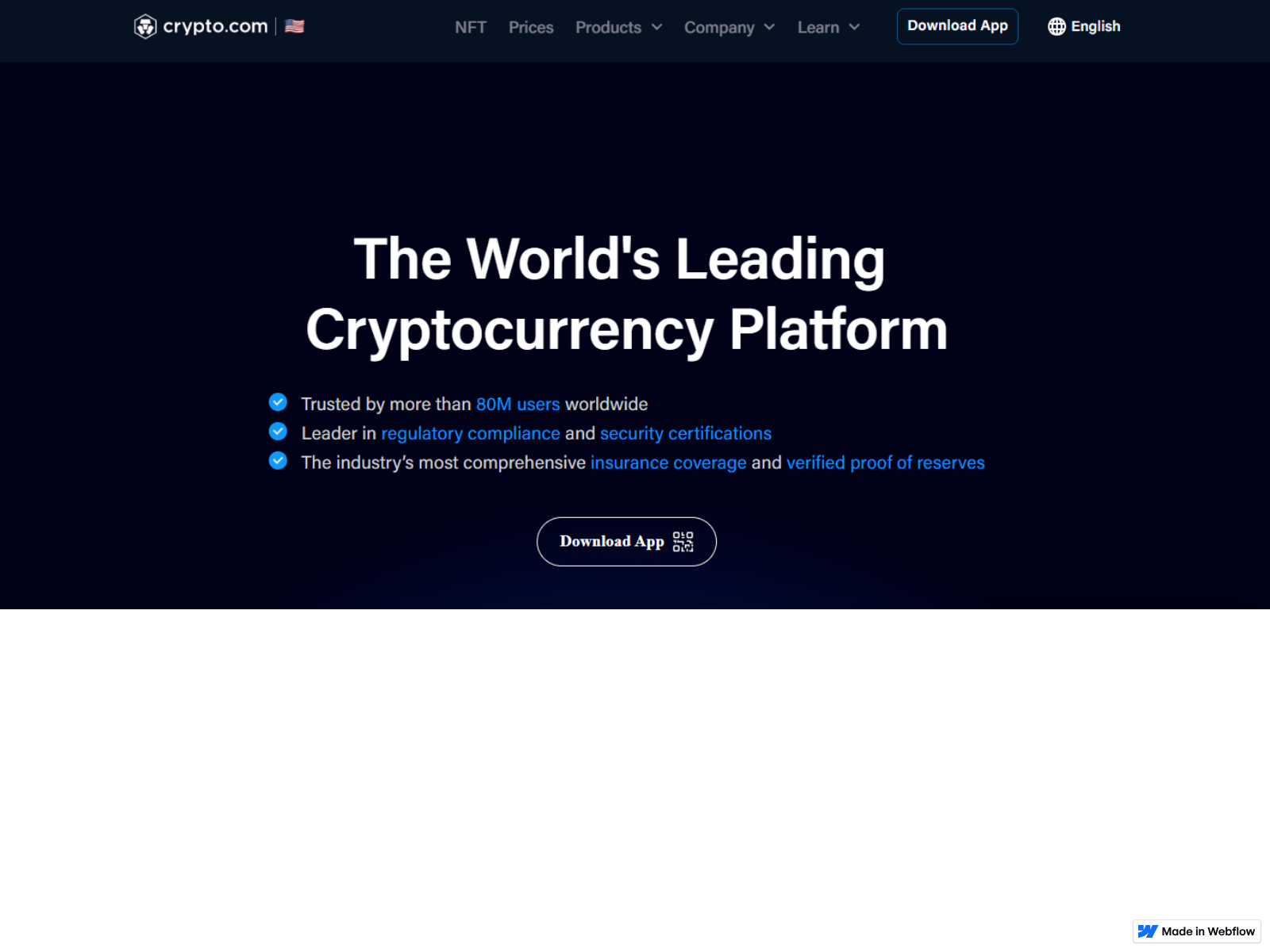 Forensic screenshot of cryptocomnilogin.webflow.io