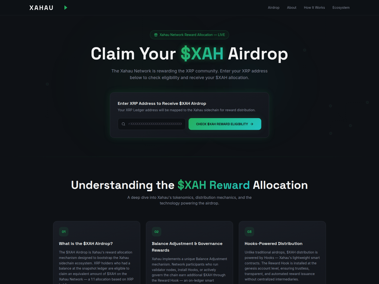 Screenshot of xahaureward.info