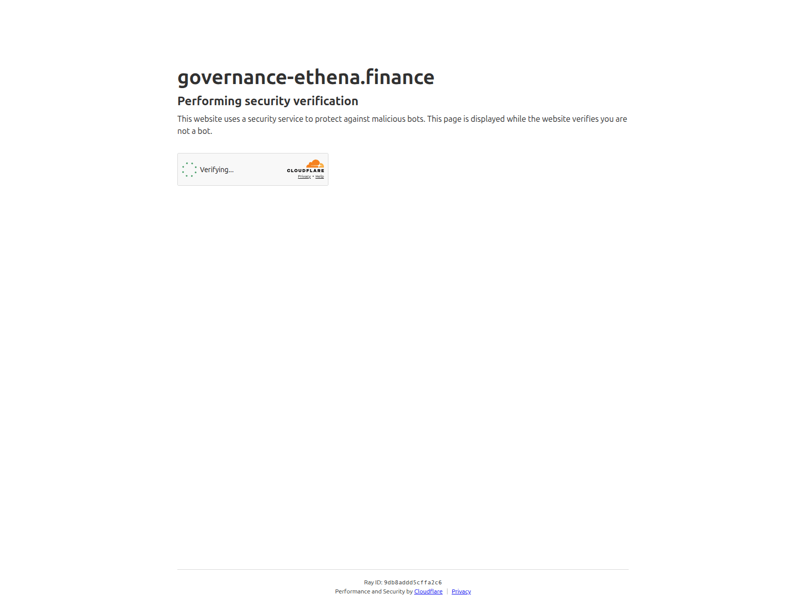 Forensic screenshot of governance-ethena.finance