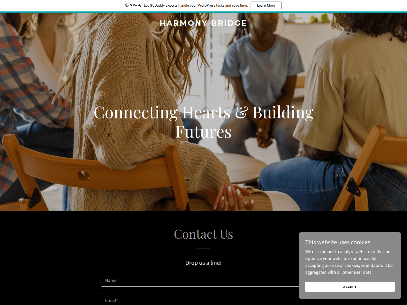 Screenshot of harmonybridge.us