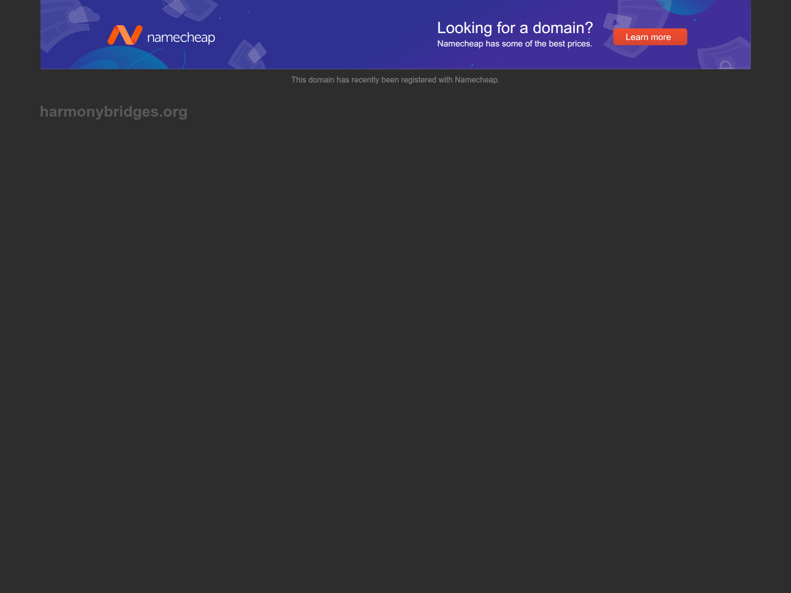 Forensic screenshot of www.harmonybridges.org