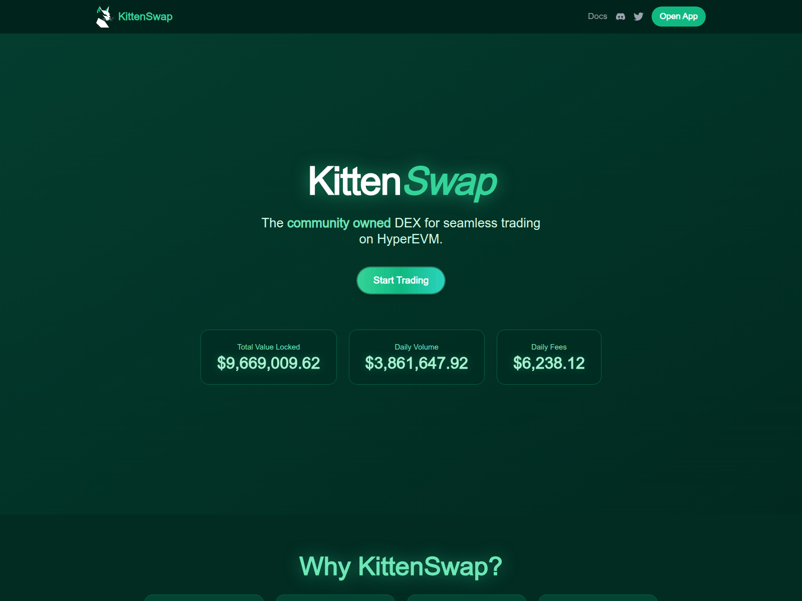 Screenshot of kitterswap.financial