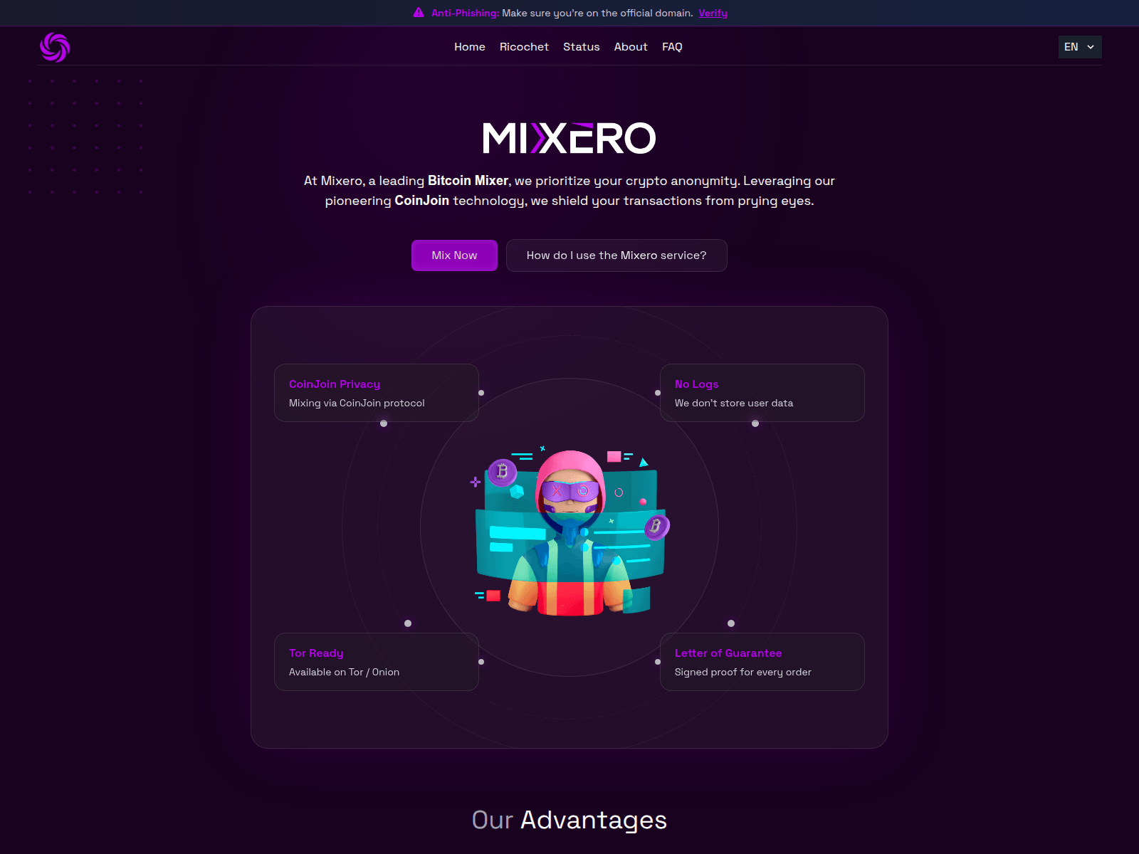 Screenshot of mixero.co