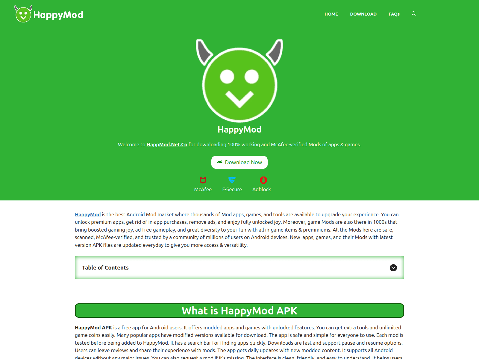 Screenshot of happymod.net.co