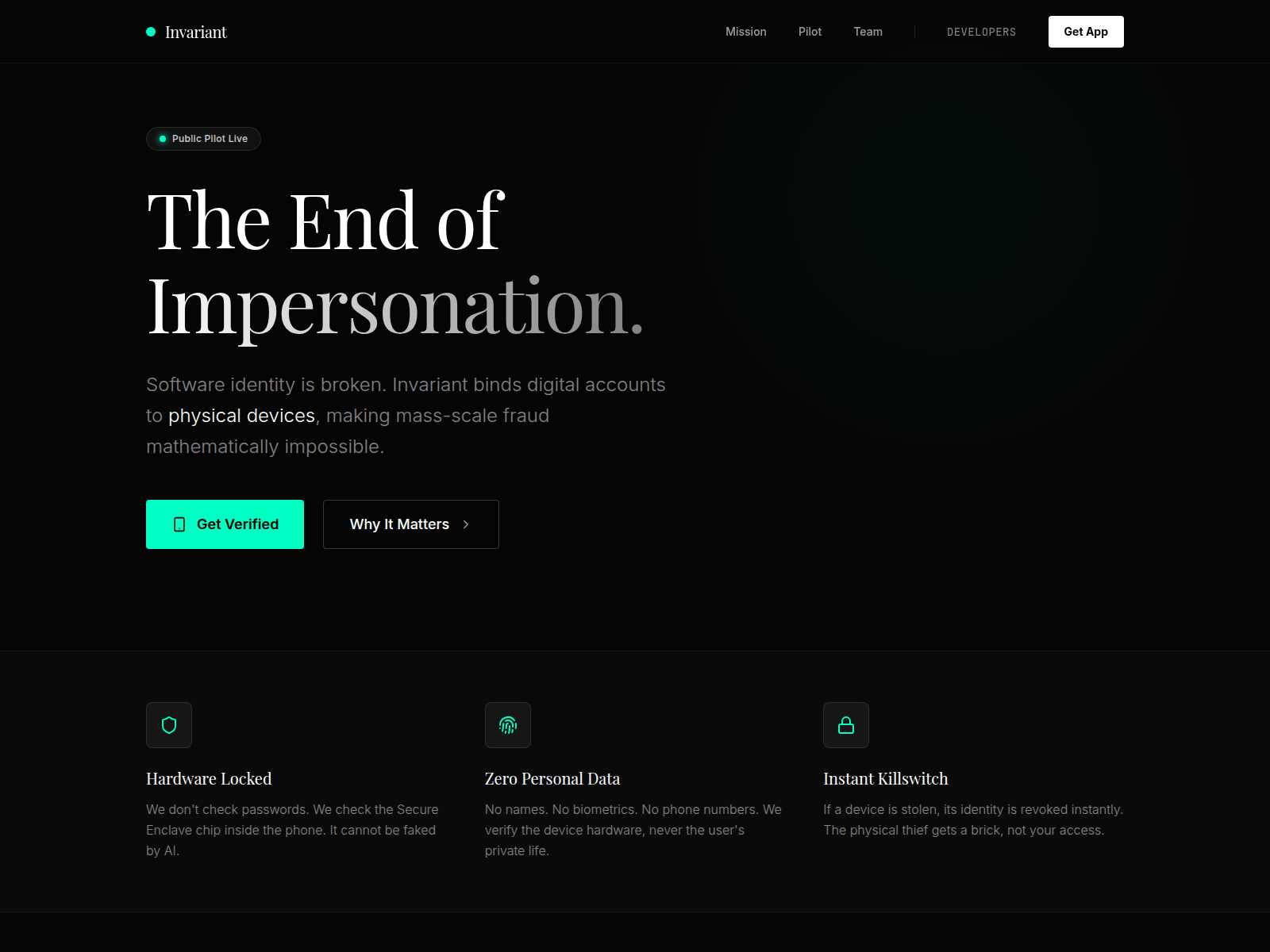 Screenshot of invariantprotocol.com