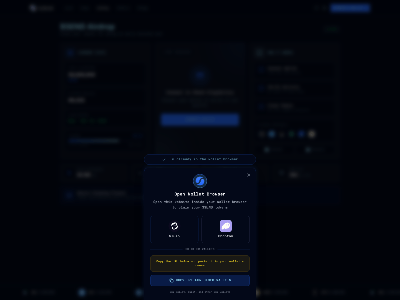 Forensic screenshot of eligible-suilend.my