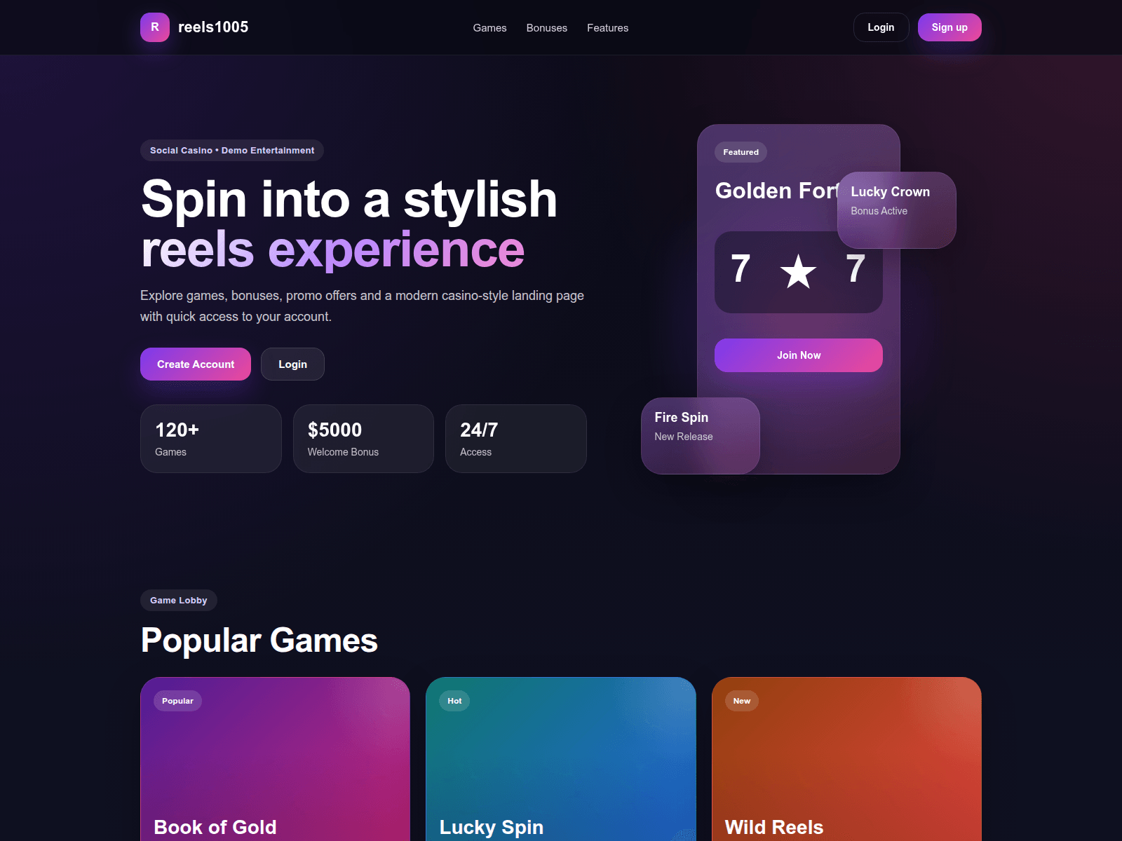 Forensic screenshot of reels1005.xyz