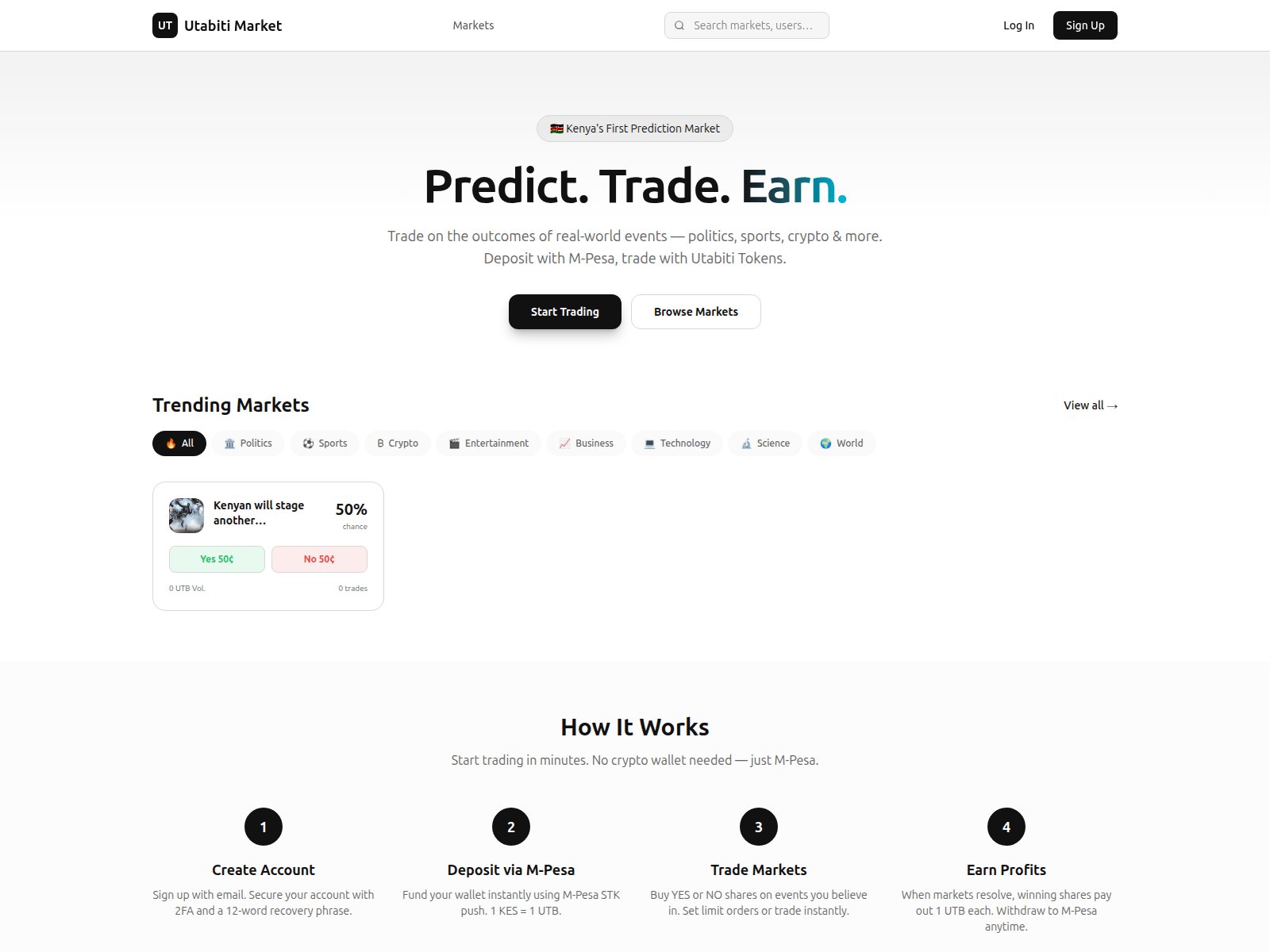 Screenshot of polymarketkenya.com