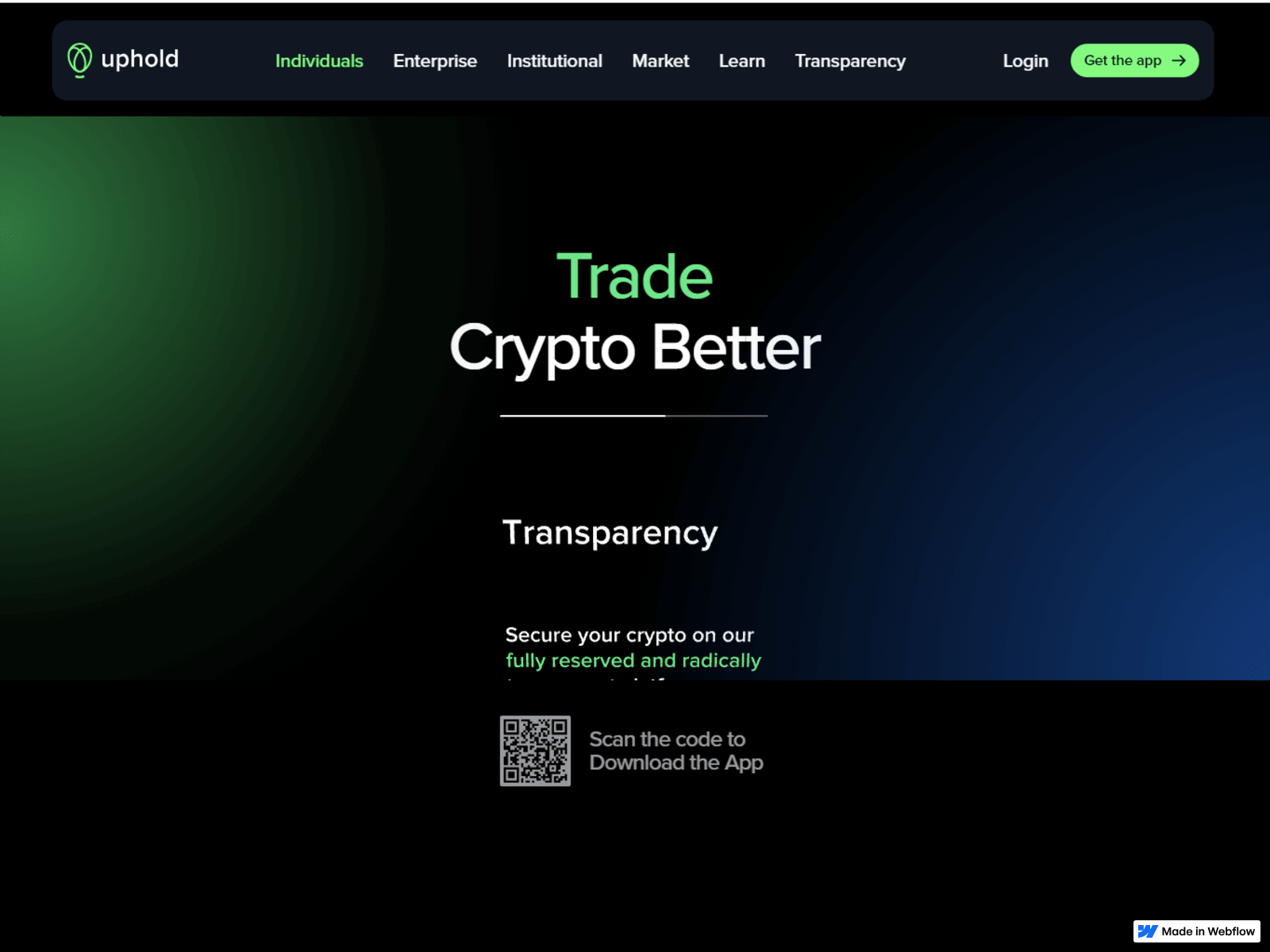 Forensic screenshot of log--in-auth-uphold.webflow.io