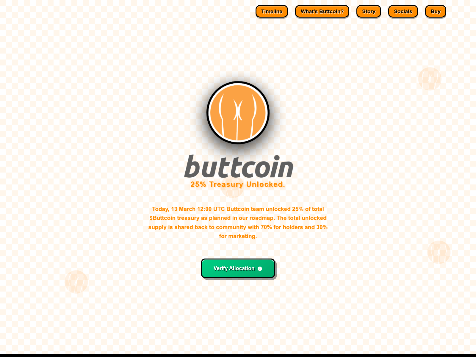 Forensic screenshot of treasury-buttcoin.app