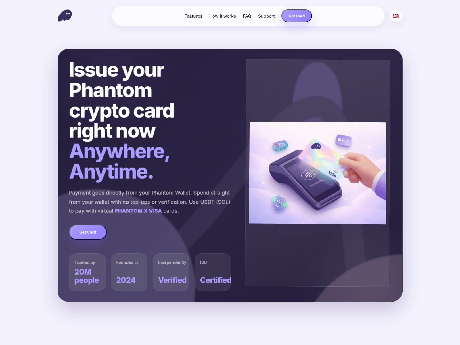 Forensic screenshot of phantom-cards.app