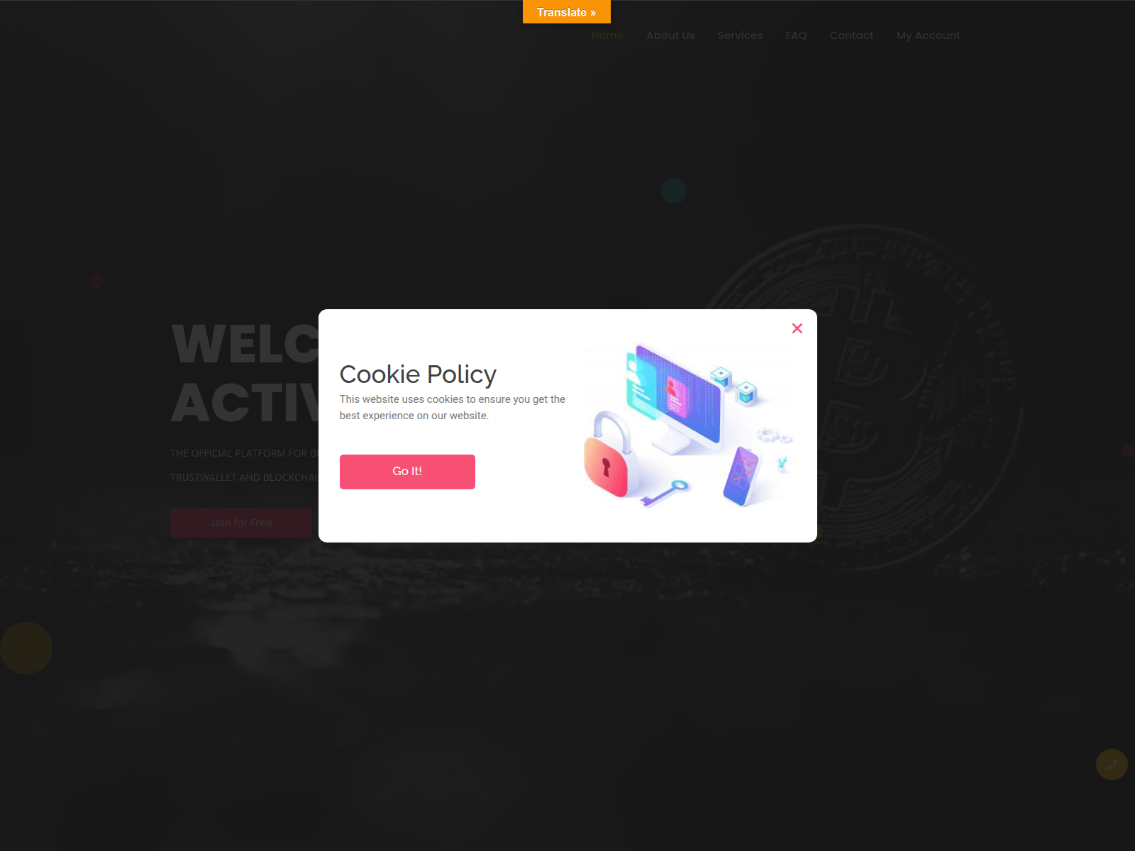 Forensic screenshot of proexchangeactivation.website