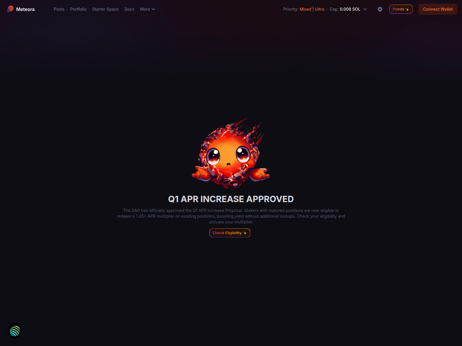 Screenshot of events-meteora.xyz